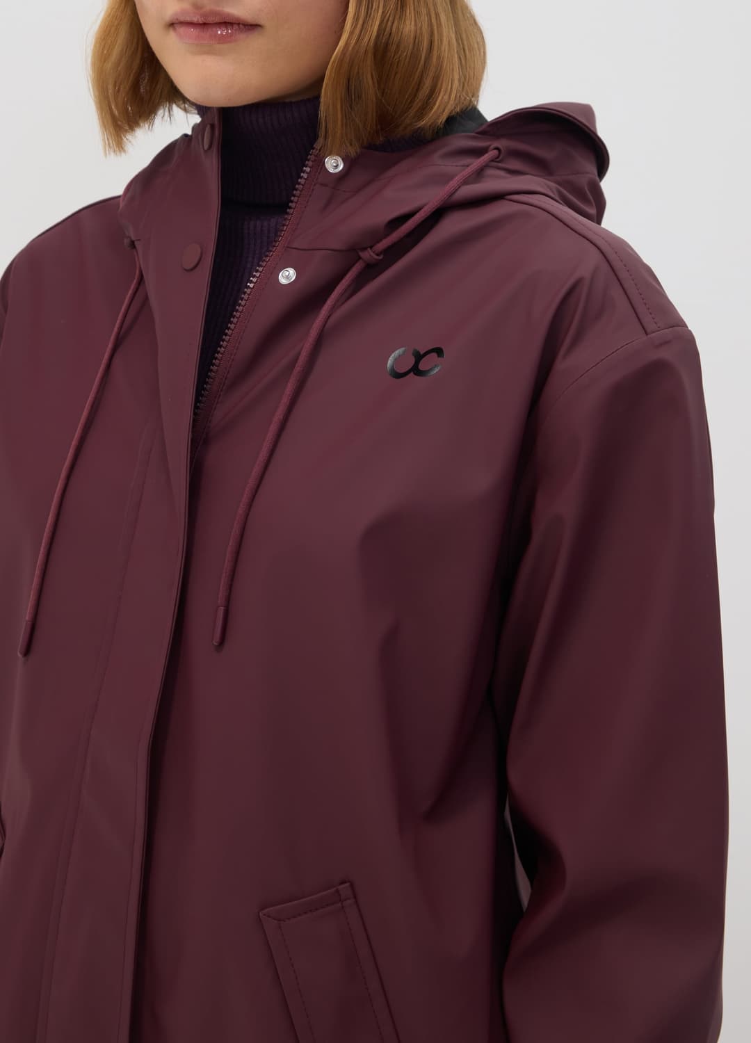 Rote Regenjacke Mit Reissverschluss Und Kapuze | OVS Rote Regenjacke Mit Reissverschluss Und Kapuze - 3 | OVS