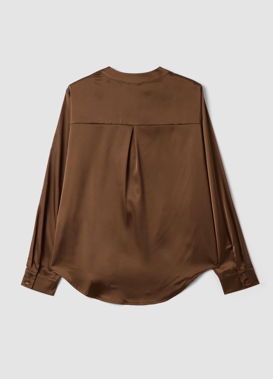 Camicia Marrone In Tessuto Elasticizzato Con Collo Coreano | OVS Camicia Marrone In Tessuto Elasticizzato Con Collo Coreano - 6 | OVS