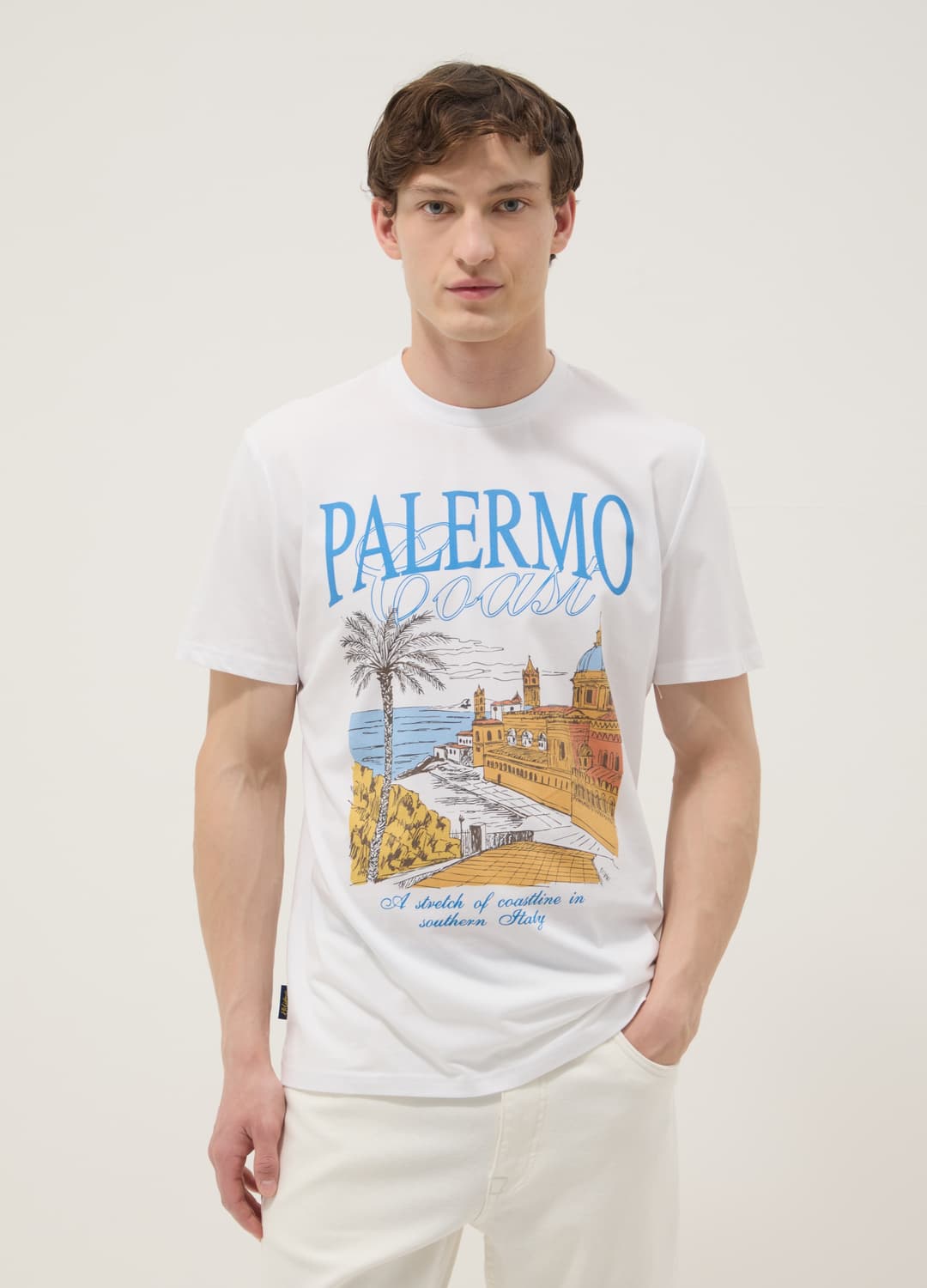 T-shirt Bianca In Puro Cotone Con Stampa Frontale Regular Fit | OVS T-shirt Bianca In Puro Cotone Con Stampa Frontale Regular Fit - 2 | OVS