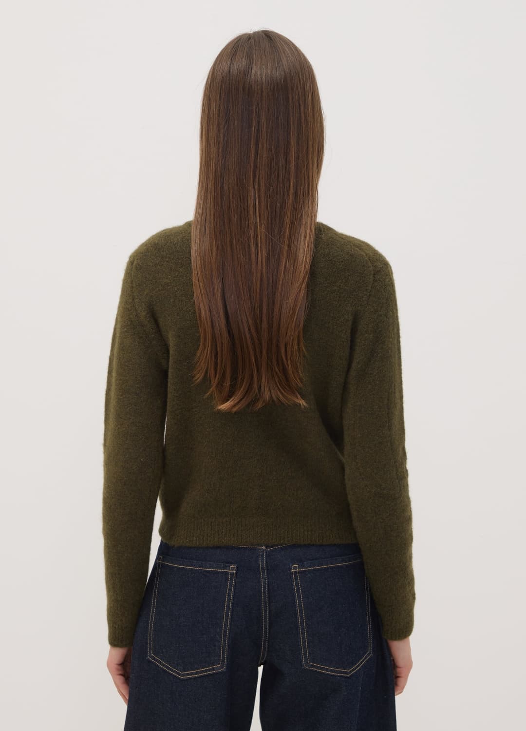 Grüne Strickjacke Aus Elastischer Wolle Mit Rundhalsausschnitt | OVS Grüne Strickjacke Aus Elastischer Wolle Mit Rundhalsausschnitt - 3 | OVS