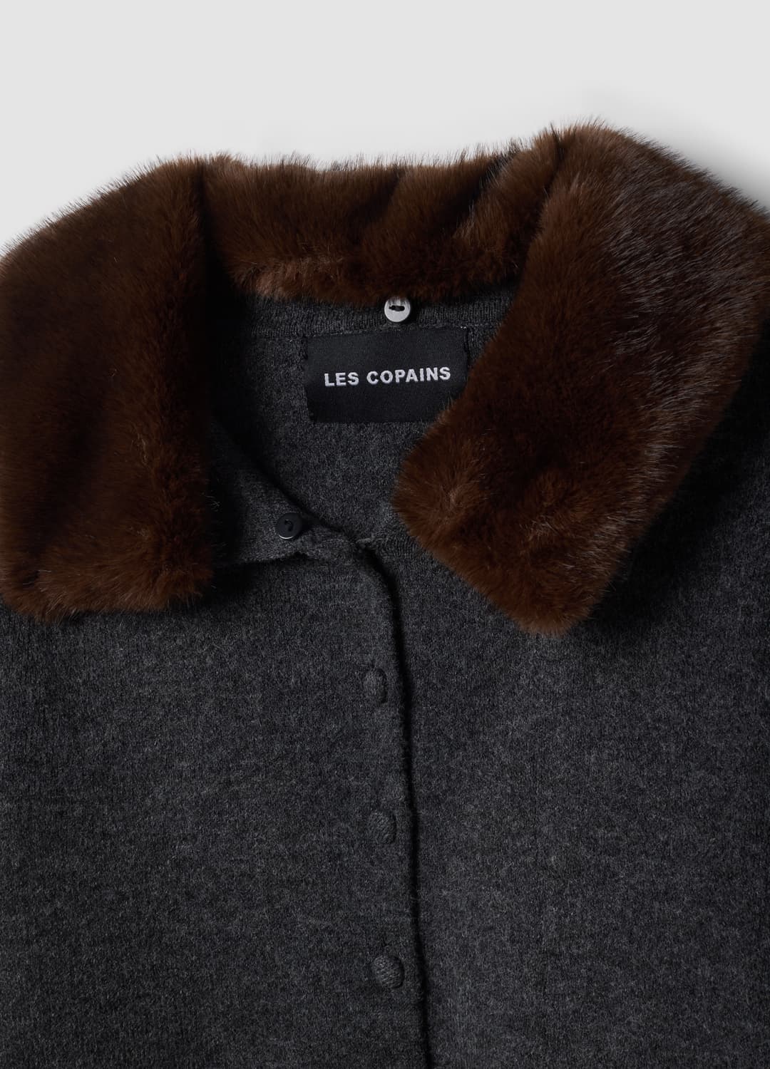 Graue Strickjacke Mit Kontrastkragen | OVS Graue Strickjacke Mit Kontrastkragen - 5 | OVS