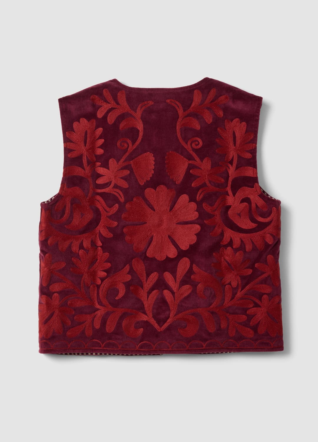 Gilet Rosso In Puro Cotone Con Ricami Floreali | OVS Gilet Rosso In Puro Cotone Con Ricami Floreali - 6 | OVS