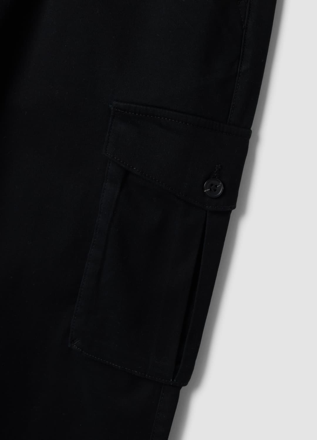 Pantaloni Cargo Neri In Cotone Elasticizzato Slim Fit | OVS Pantaloni Cargo Neri In Cotone Elasticizzato Slim Fit - 1 | OVS