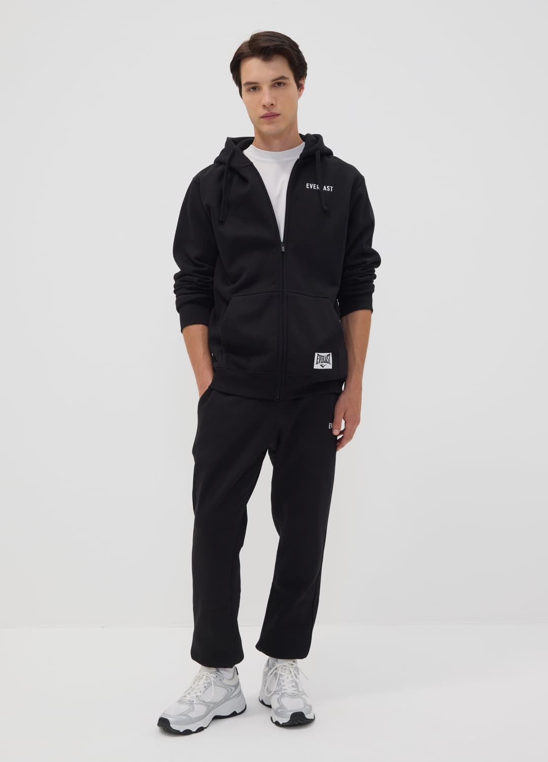 Felpa Nera Con Cappuccio E Zip In Misto Cotone | OVS Felpa Nera Con Cappuccio E Zip In Misto Cotone - 1 | OVS