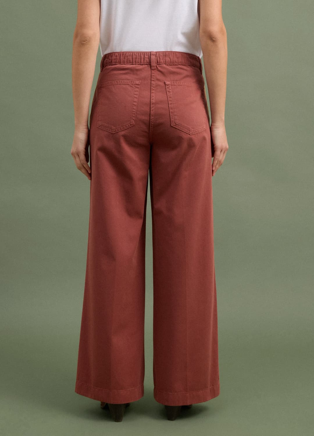 Pantaloni Chino Rossi Wide Leg In Puro Cotone Con Bande A Contrasto | OVS Pantaloni Chino Rossi Wide Leg In Puro Cotone Con Bande A Contrasto - 2 | OVS