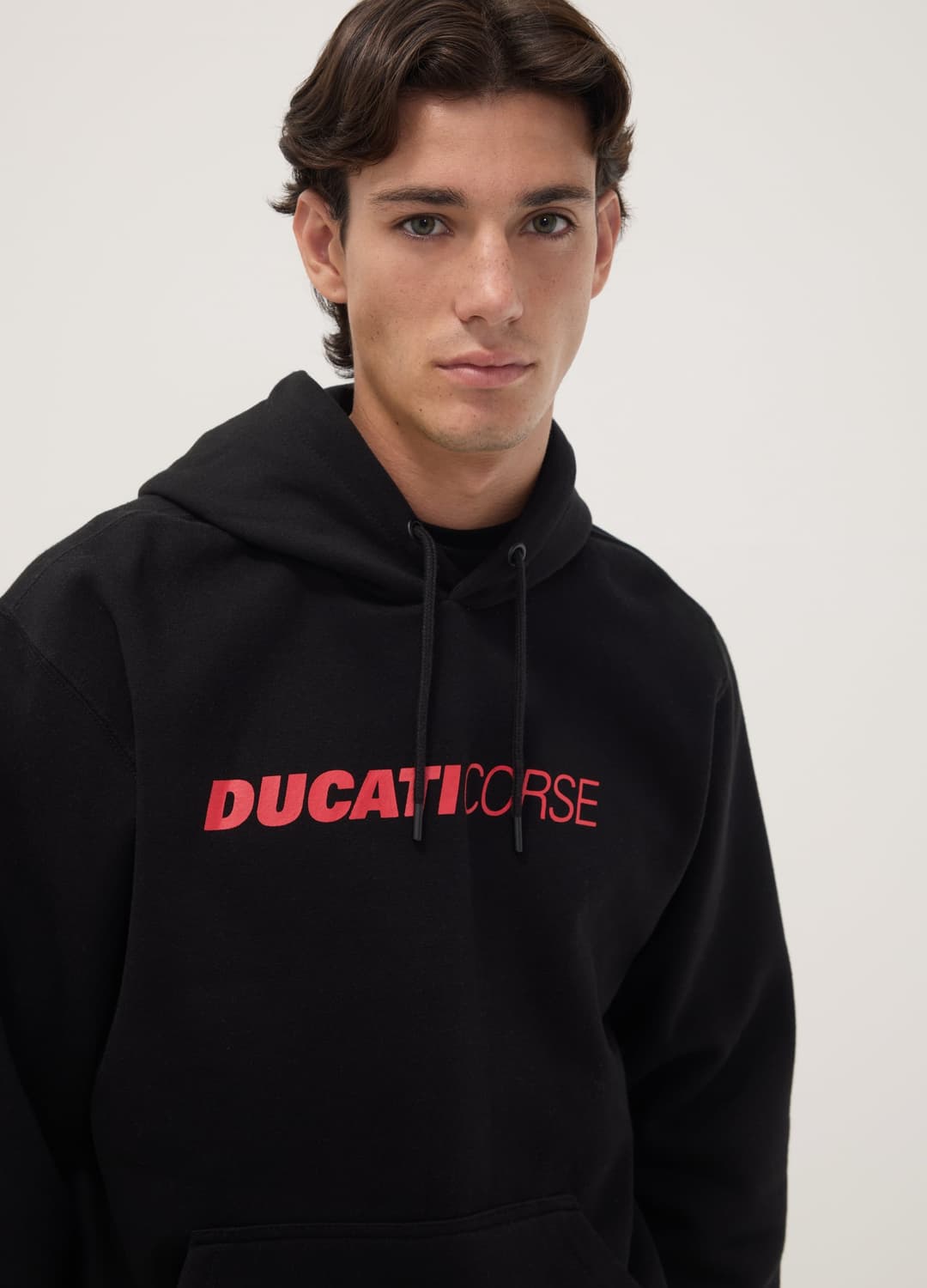 Felpa Nera In Misto Cotone Con Cappuccio E Stampa Ducati Relaxed Fit | OVS Felpa Nera In Misto Cotone Con Cappuccio E Stampa Ducati Relaxed Fit - 1 | OVS