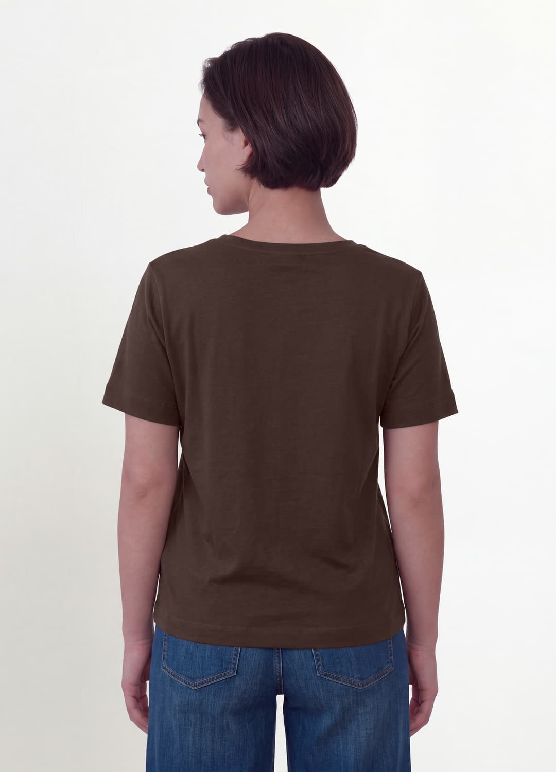 Braunes T-shirt Aus Reiner Baumwolle Mit Blumenprint | OVS Braunes T-shirt Aus Reiner Baumwolle Mit Blumenprint - 1 | OVS