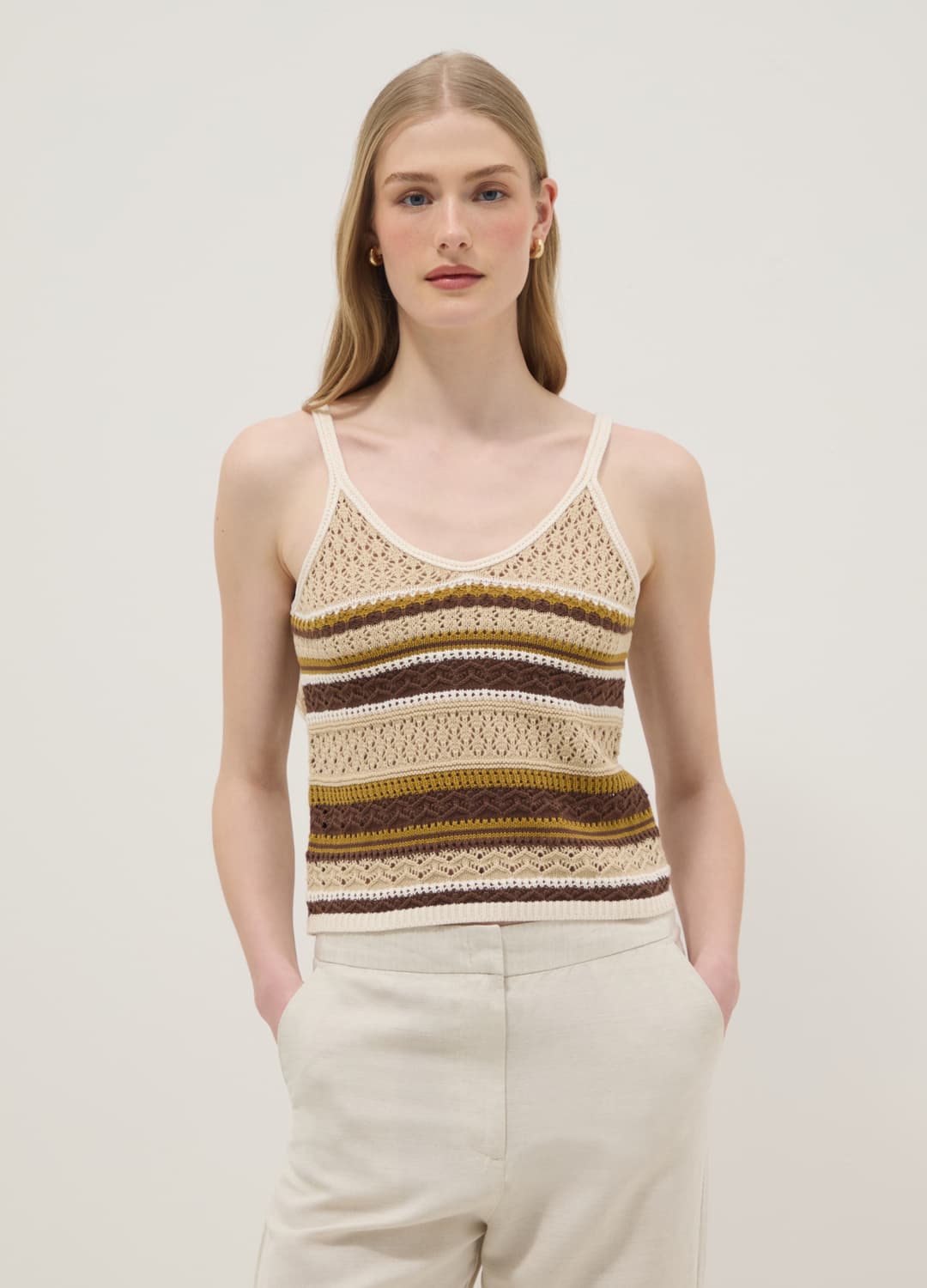 Multicolour-top Aus Reiner Baumwolle Im Regular Fit Mit Strickstruktur | OVS Multicolour-top Aus Reiner Baumwolle Im Regular Fit Mit Strickstruktur - 4 | OVS