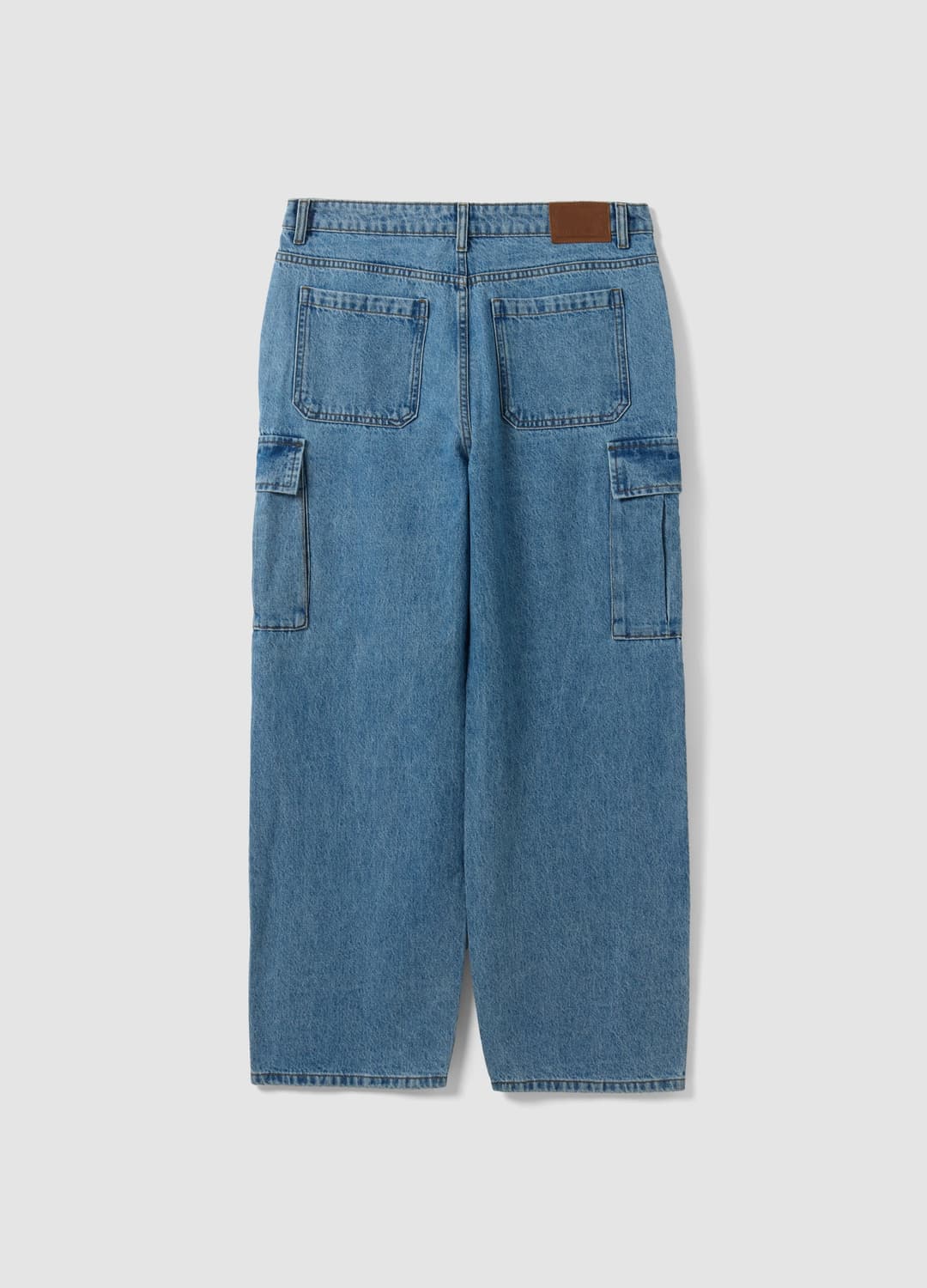 Blaue Cargo-jeans Aus Reiner Baumwolle Mit Wide-leg | OVS Blaue Cargo-jeans Aus Reiner Baumwolle Mit Wide-leg - 6 | OVS