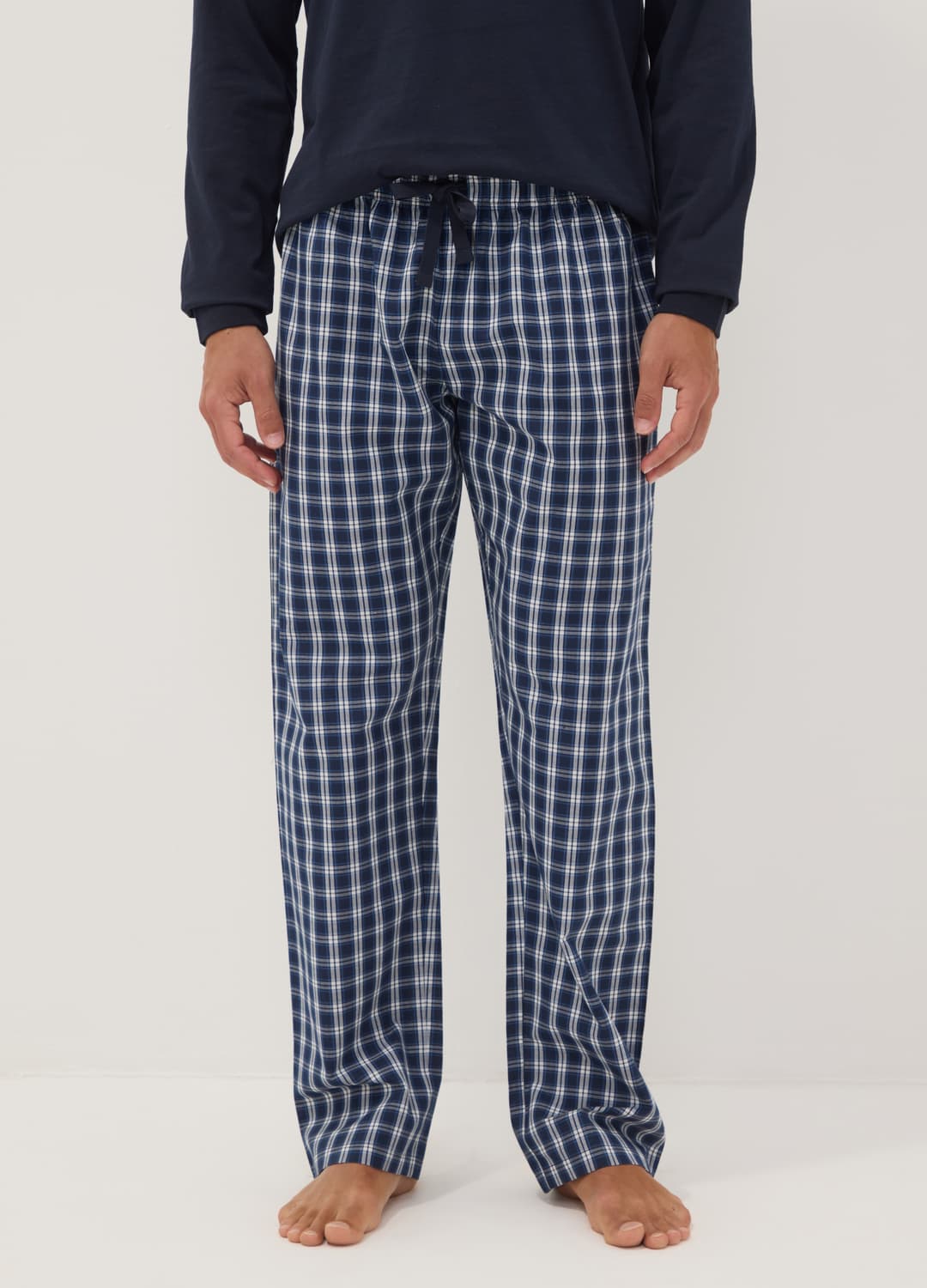Pigiama Blu In Puro Cotone Organico Con Collo Serafino Regular Fit | OVS Pigiama Blu In Puro Cotone Organico Con Collo Serafino Regular Fit - 3 | OVS