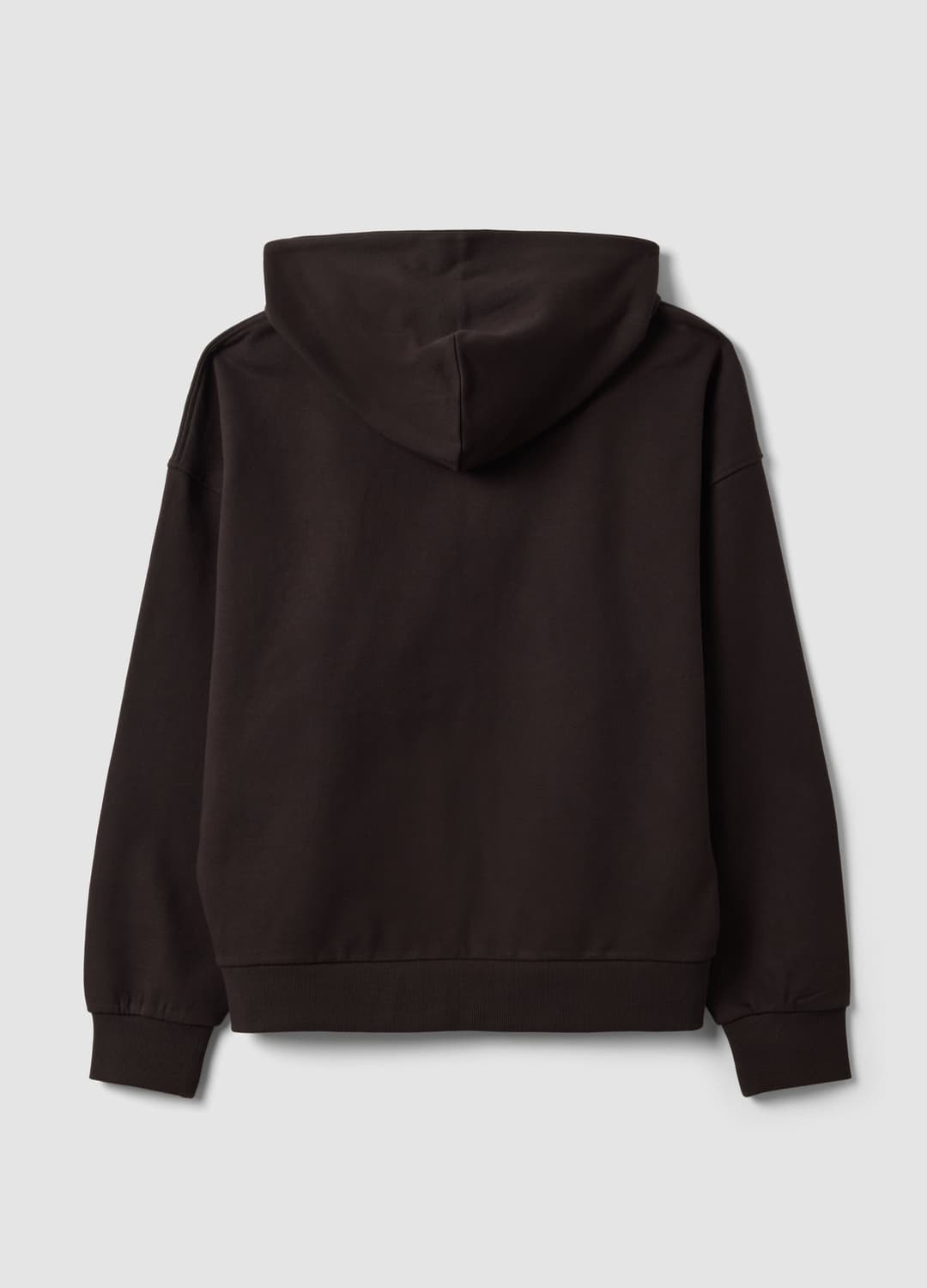 Felpa Crop Marrone In Puro Cotone Con Cappuccio Over Fit | OVS Felpa Crop Marrone In Puro Cotone Con Cappuccio Over Fit - 5 | OVS