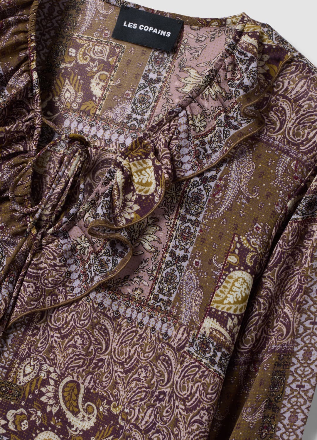 Camicia Viola Fantasia Con Volant E Fiocco Al Collo | OVS Camicia Viola Fantasia Con Volant E Fiocco Al Collo - 5 | OVS