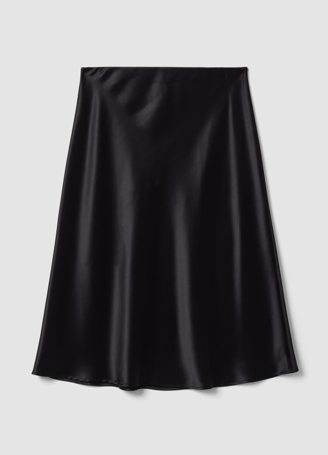 Gonna Midi Nera Satinata In Tessuto Elasticizzato | OVS Gonna Midi Nera Satinata In Tessuto Elasticizzato - 6 | OVS