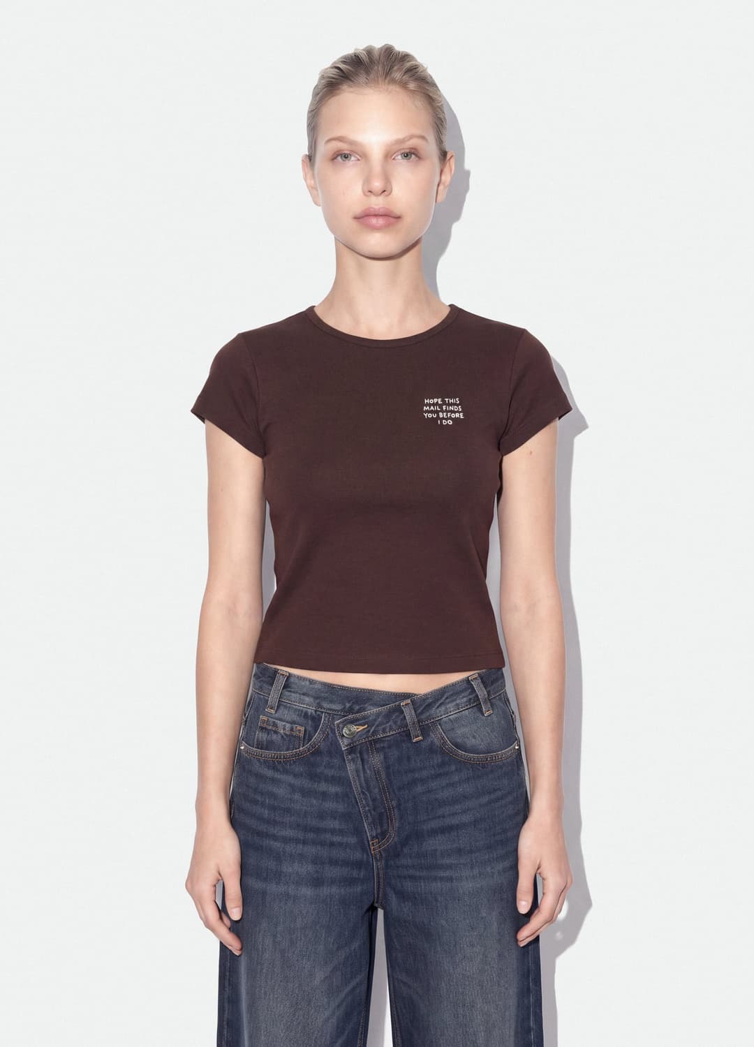 Weißes T-shirt Aus Reiner Baumwolle Mit Rundhalsausschnitt Und Herzprint | OVS Weißes T-shirt Aus Reiner Baumwolle Mit Rundhalsausschnitt Und Herzprint - 0 | OVS