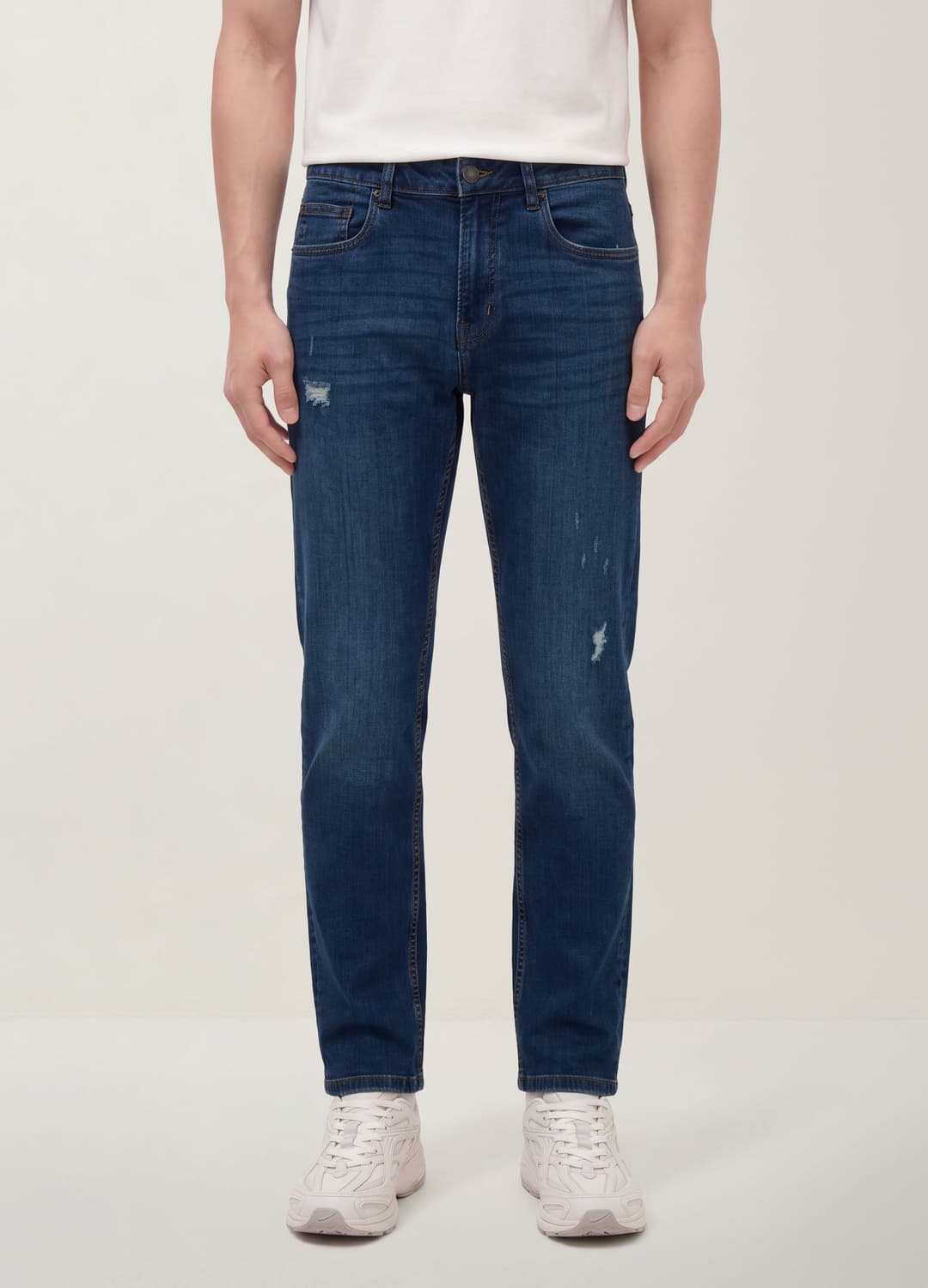 Dunkelblaue Denim-jeans Aus Stretch-baumwolle | OVS Dunkelblaue Denim-jeans Aus Stretch-baumwolle - 1 | OVS