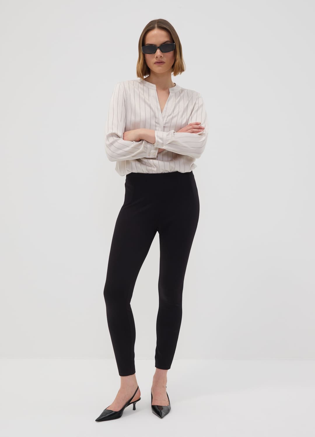 Schwarze Slim-fit-leggings Aus Elastischem Viskose-milano-strick | OVS Schwarze Slim-fit-leggings Aus Elastischem Viskose-milano-strick - 0 | OVS