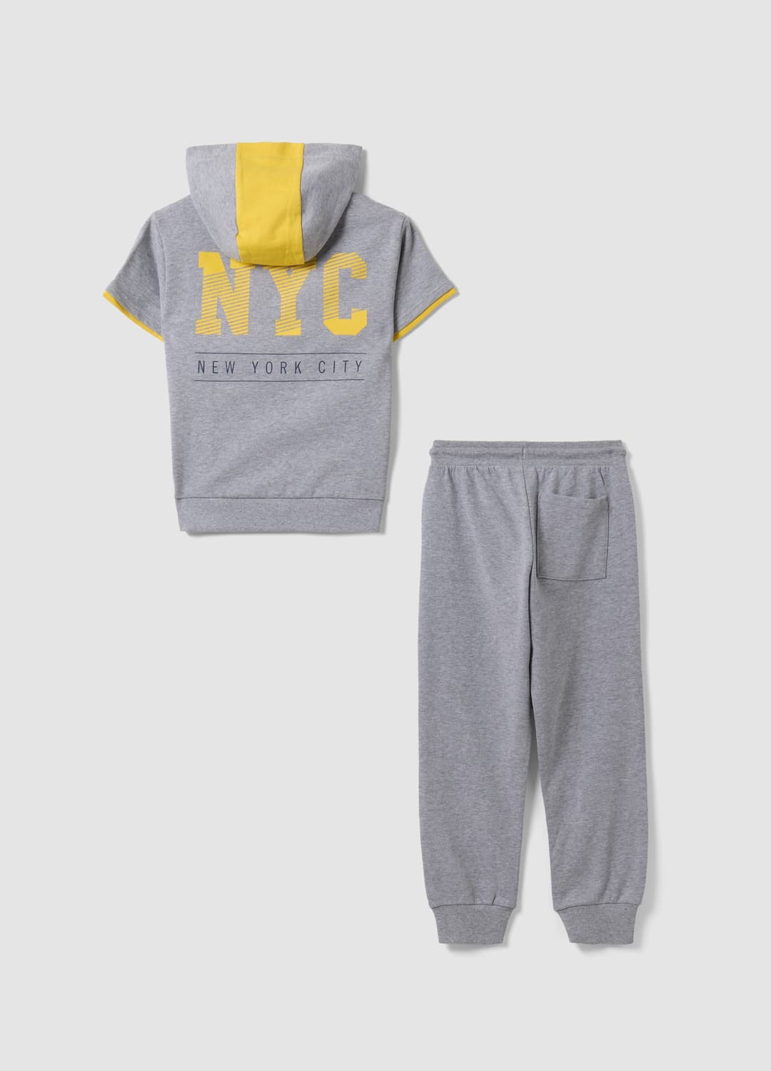 Set Jogging Grigio In Puro Cotone Con Felpa E Pantaloni Per Bambino | OVS Set Jogging Grigio In Puro Cotone Con Felpa E Pantaloni Per Bambino - 1 | OVS