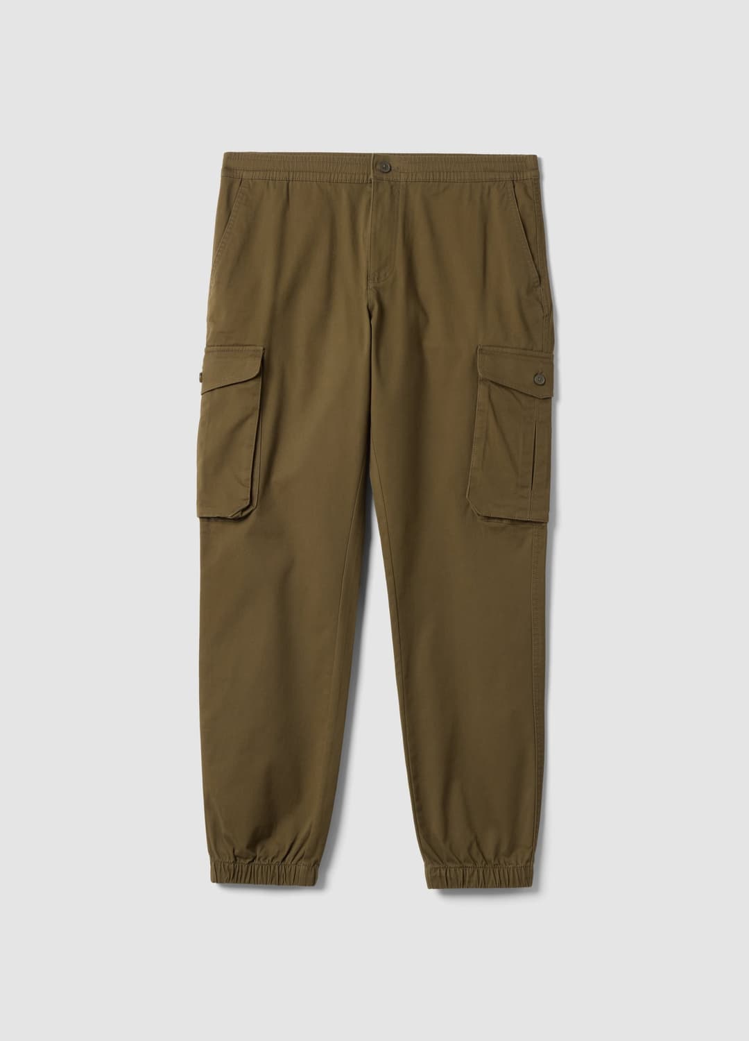 Grüne Cargo-hose Aus Stretch-baumwolle Im Regular Fit | OVS Grüne Cargo-hose Aus Stretch-baumwolle Im Regular Fit - 0 | OVS