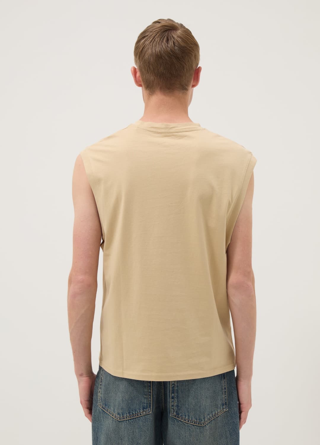 Beiges Tanktop Aus Reiner Baumwolle Mit Frontprint | OVS Beiges Tanktop Aus Reiner Baumwolle Mit Frontprint - 3 | OVS