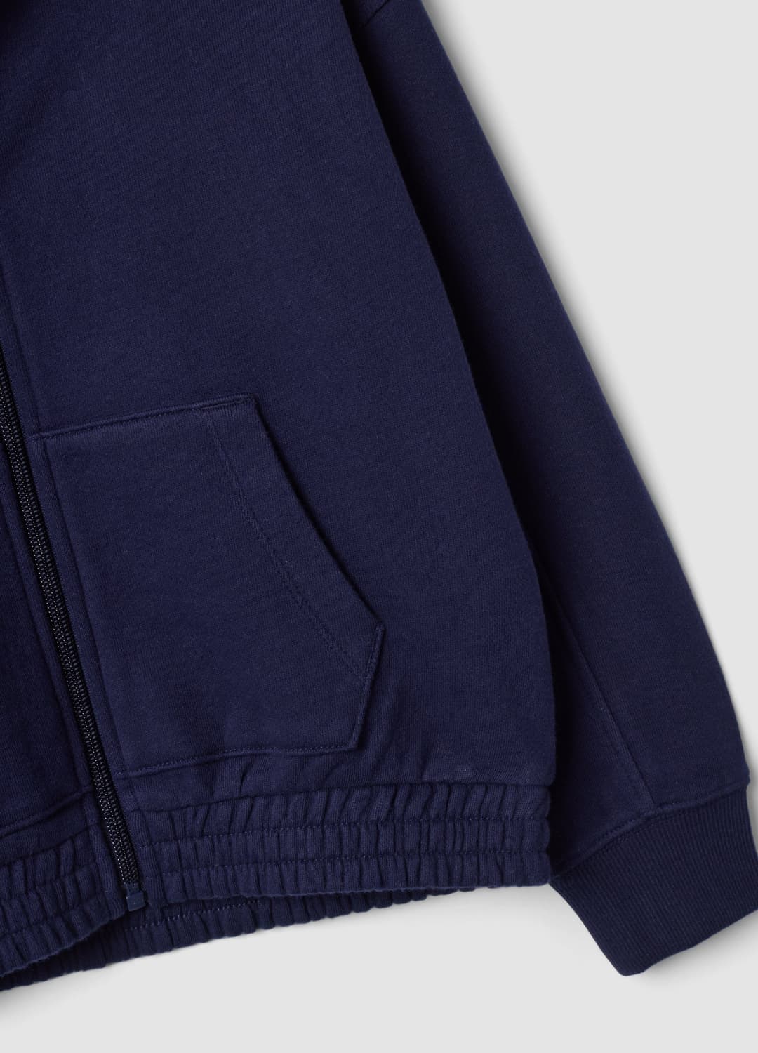 Blaue Kapuzen-sweatjacke Aus Reiner Baumwolle | OVS Blaue Kapuzen-sweatjacke Aus Reiner Baumwolle - 3 | OVS