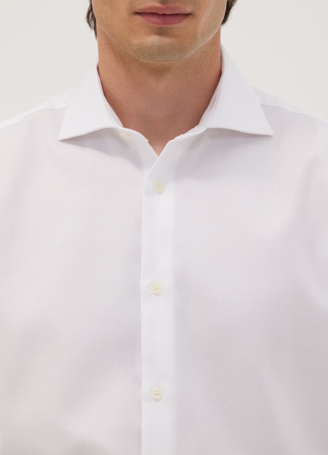 Camicia Bianca Regular Fit In Puro Cotone Con Collo Francese | OVS Camicia Bianca Regular Fit In Puro Cotone Con Collo Francese - 1 | OVS
