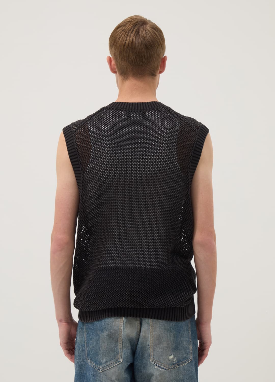 Schwarzes Ärmelloses Mesh-top Aus Reiner Baumwolle | OVS Schwarzes Ärmelloses Mesh-top Aus Reiner Baumwolle - 4 | OVS