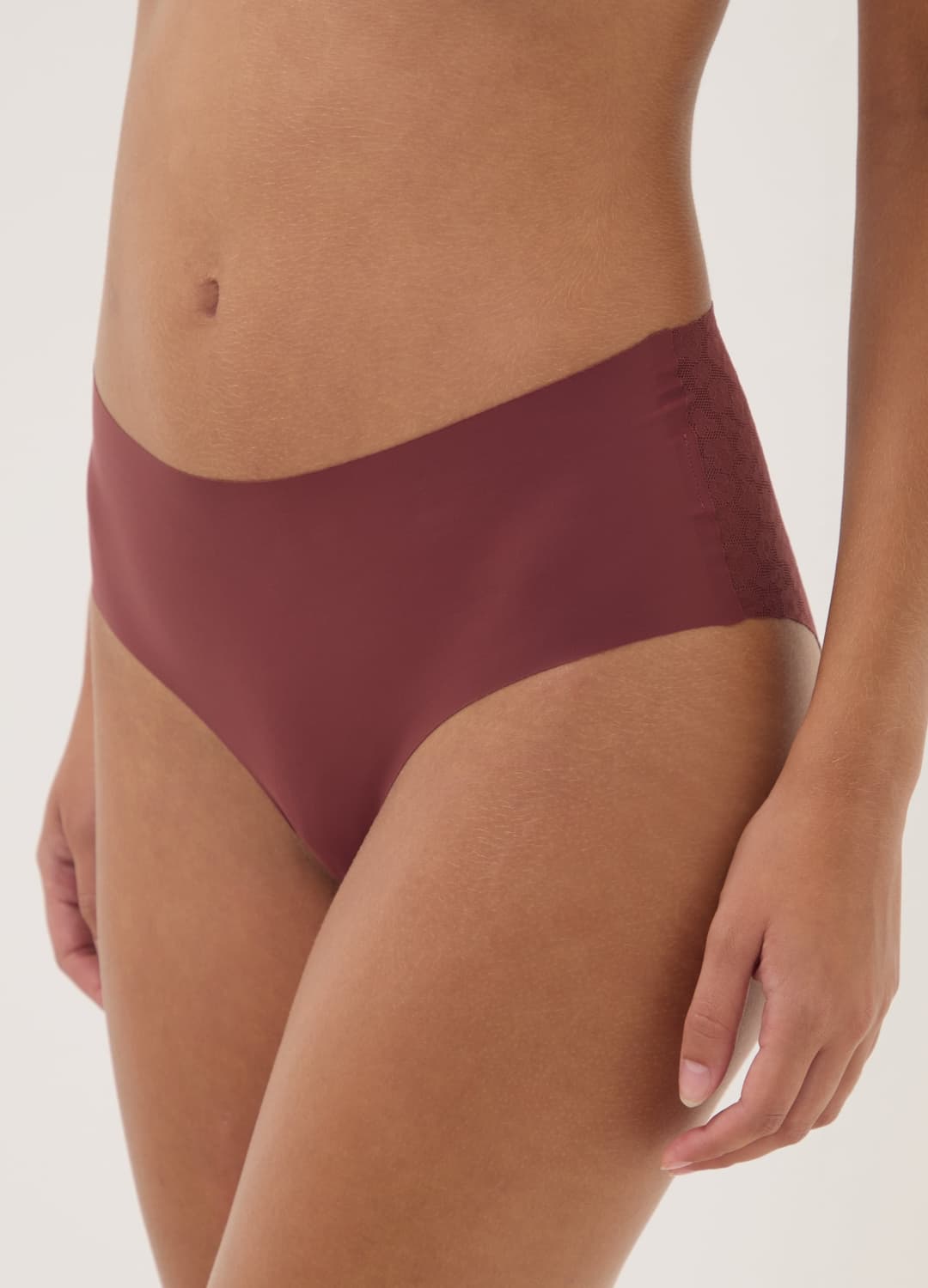 Slip Rosso In Tessuto Elasticizzato Con Inserti Floreali | OVS Slip Rosso In Tessuto Elasticizzato Con Inserti Floreali - 2 | OVS