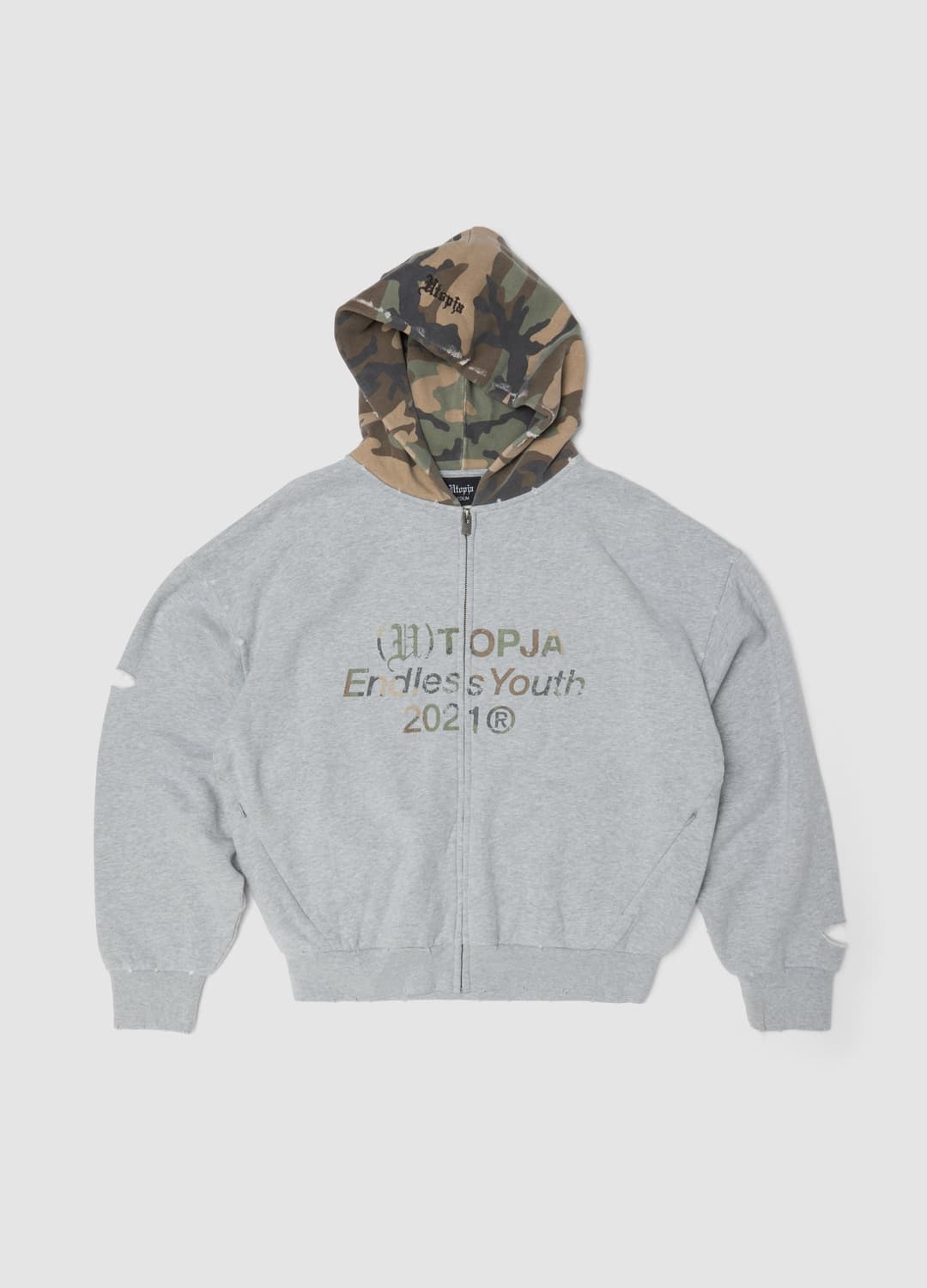 Hoodie Mit Reißverschluss Sunfaded Schwarz | OVS Hoodie Mit Reißverschluss Sunfaded Schwarz - 3 | OVS
