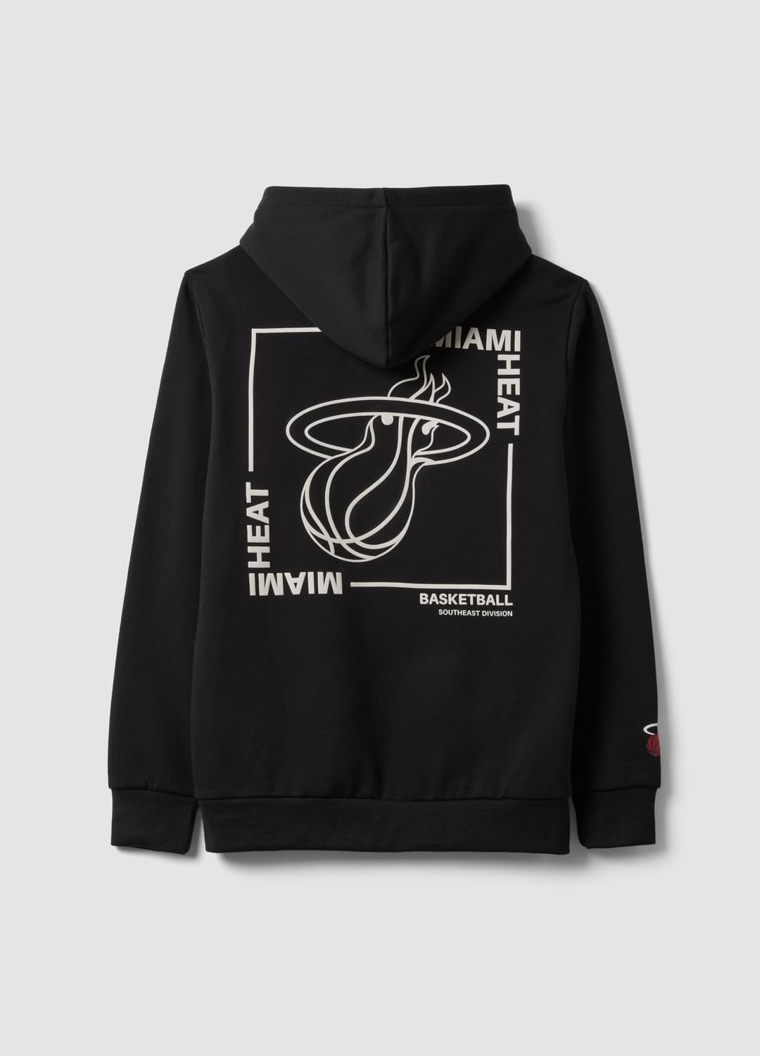 Felpa Nera Con Cappuccio In Misto Cotone Con Stampa Miami Heat | OVS Felpa Nera Con Cappuccio In Misto Cotone Con Stampa Miami Heat - 6 | OVS