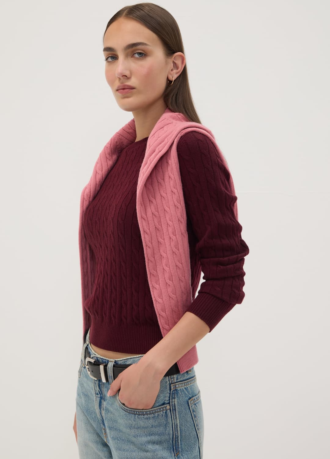 Maglia Girocollo Rossa A Trecce Regular Fit | OVS Maglia Girocollo Rossa A Trecce Regular Fit - 0 | OVS
