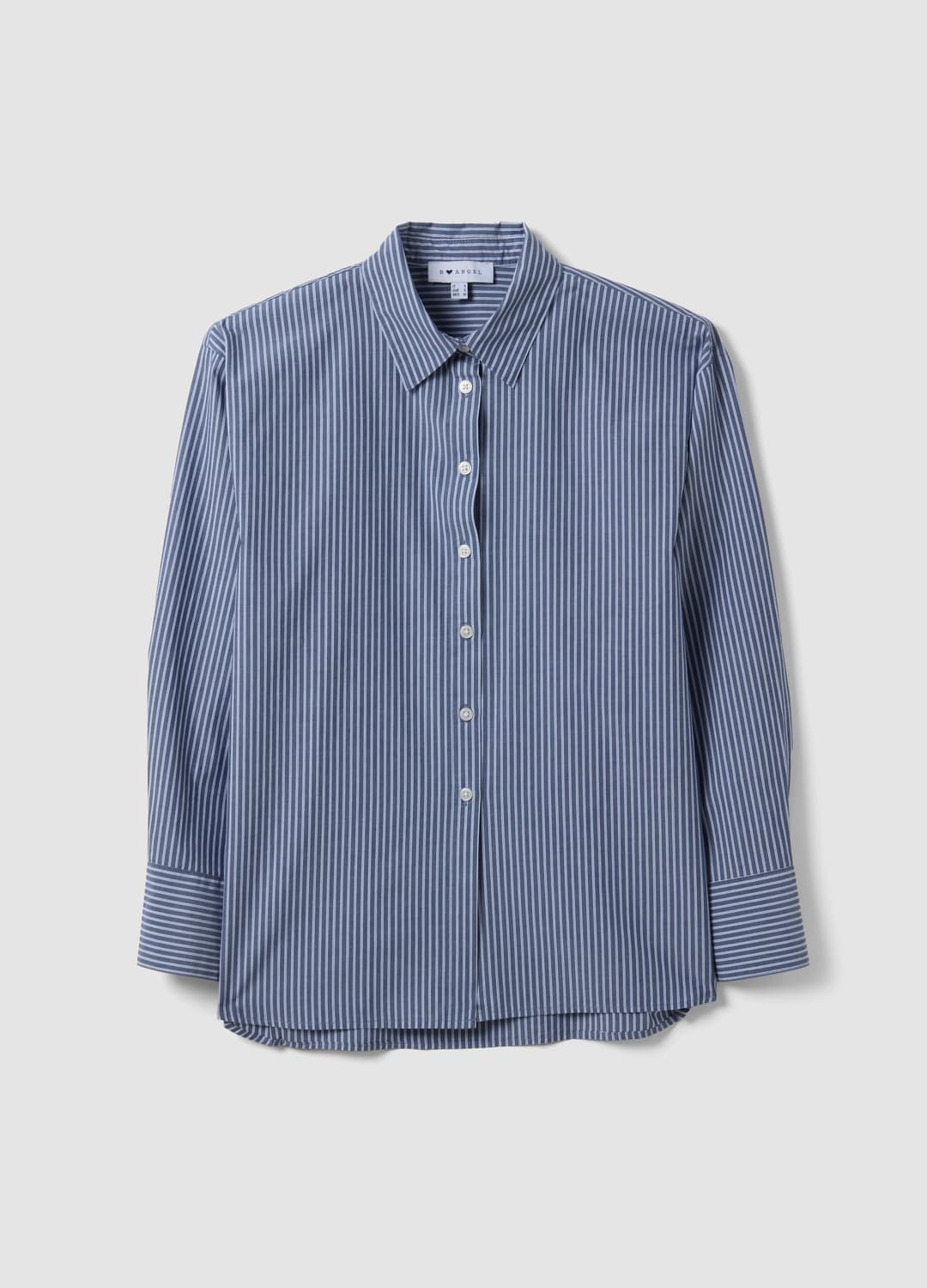 Camicia Blu A Righe In Popeline Di Puro Cotone Regular Fit | OVS Camicia Blu A Righe In Popeline Di Puro Cotone Regular Fit - 4 | OVS