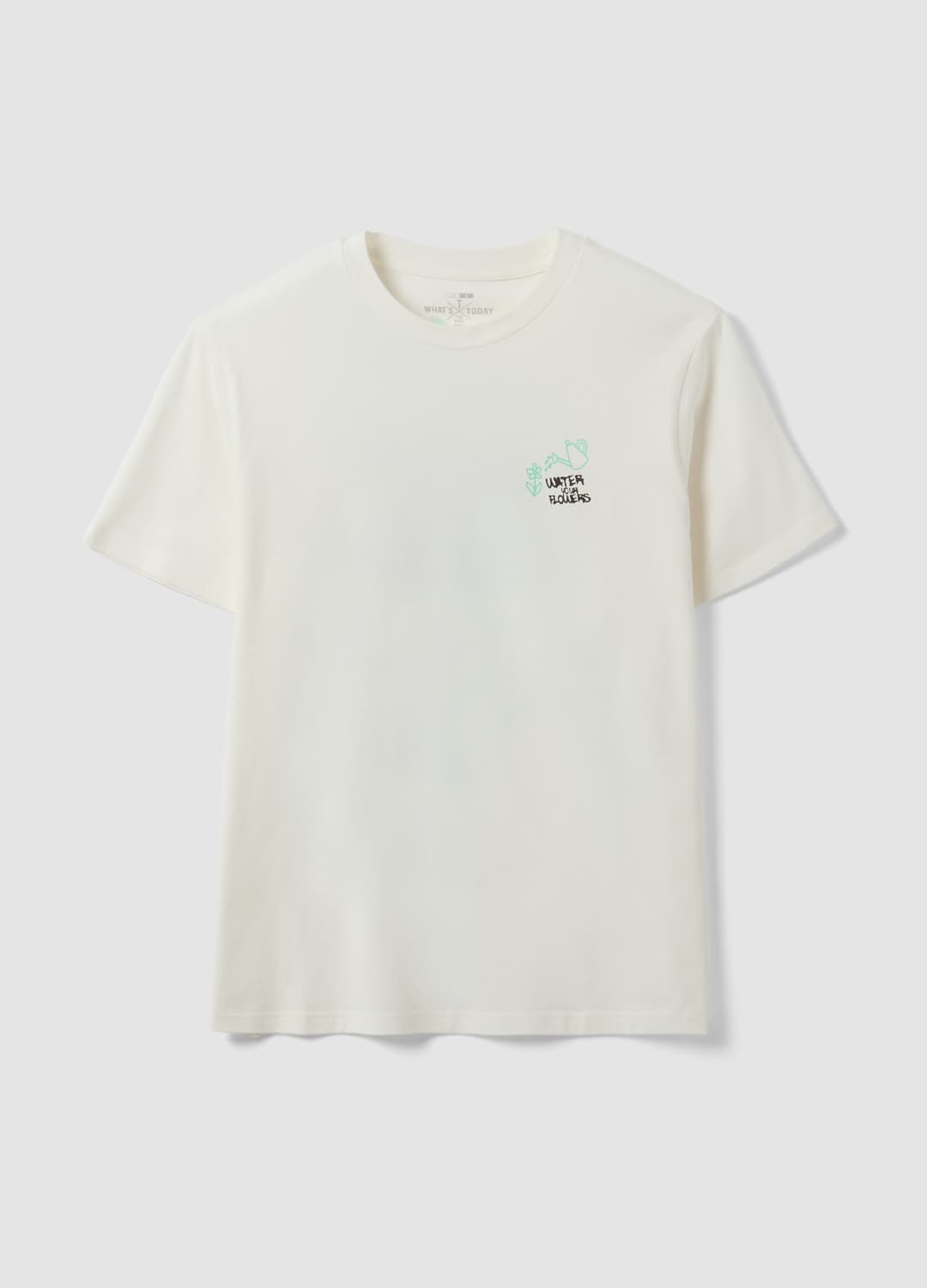 Weißes T-shirt Aus Reiner Baumwoll-jersey Mit Print „water Your Flowers“ | OVS Weißes T-shirt Aus Reiner Baumwoll-jersey Mit Print „water Your Flowers“ - 4 | OVS