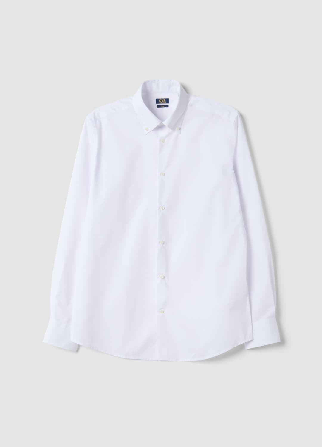 Camicia Bianca Button Down Slim Fit A Maniche Lunghe Easy Iron | OVS Camicia Bianca Button Down Slim Fit A Maniche Lunghe Easy Iron - 0 | OVS
