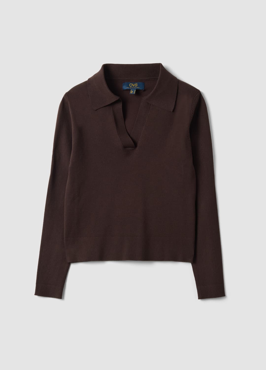 Brauner Pullover Aus Viskosemix Mit Polokragen | OVS Brauner Pullover Aus Viskosemix Mit Polokragen - 4 | OVS