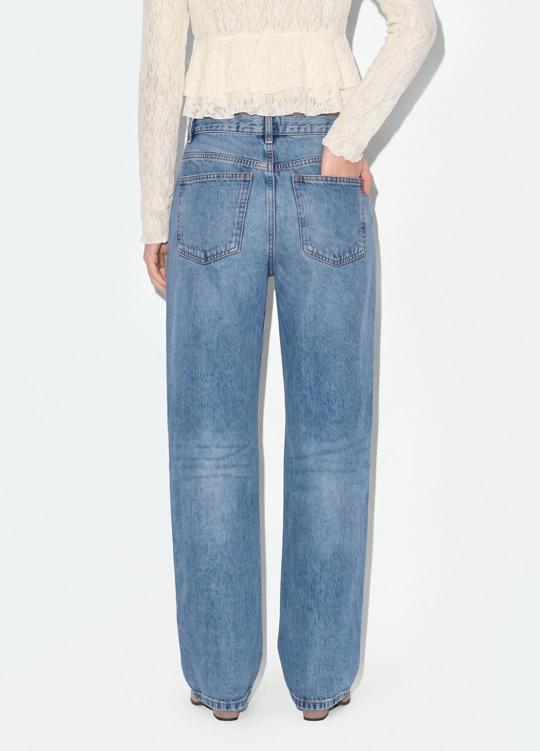 Hellblaue Jeans Aus Reiner Baumwolle Im Denim | OVS Hellblaue Jeans Aus Reiner Baumwolle Im Denim - 2 | OVS