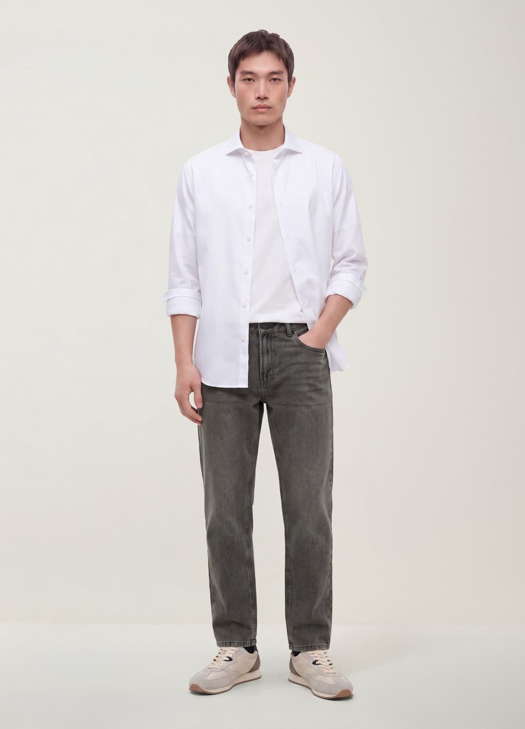 Graue Regular-fit-jeans Aus Baumwoll- | OVS Graue Regular-fit-jeans Aus Baumwoll- - 0 | OVS