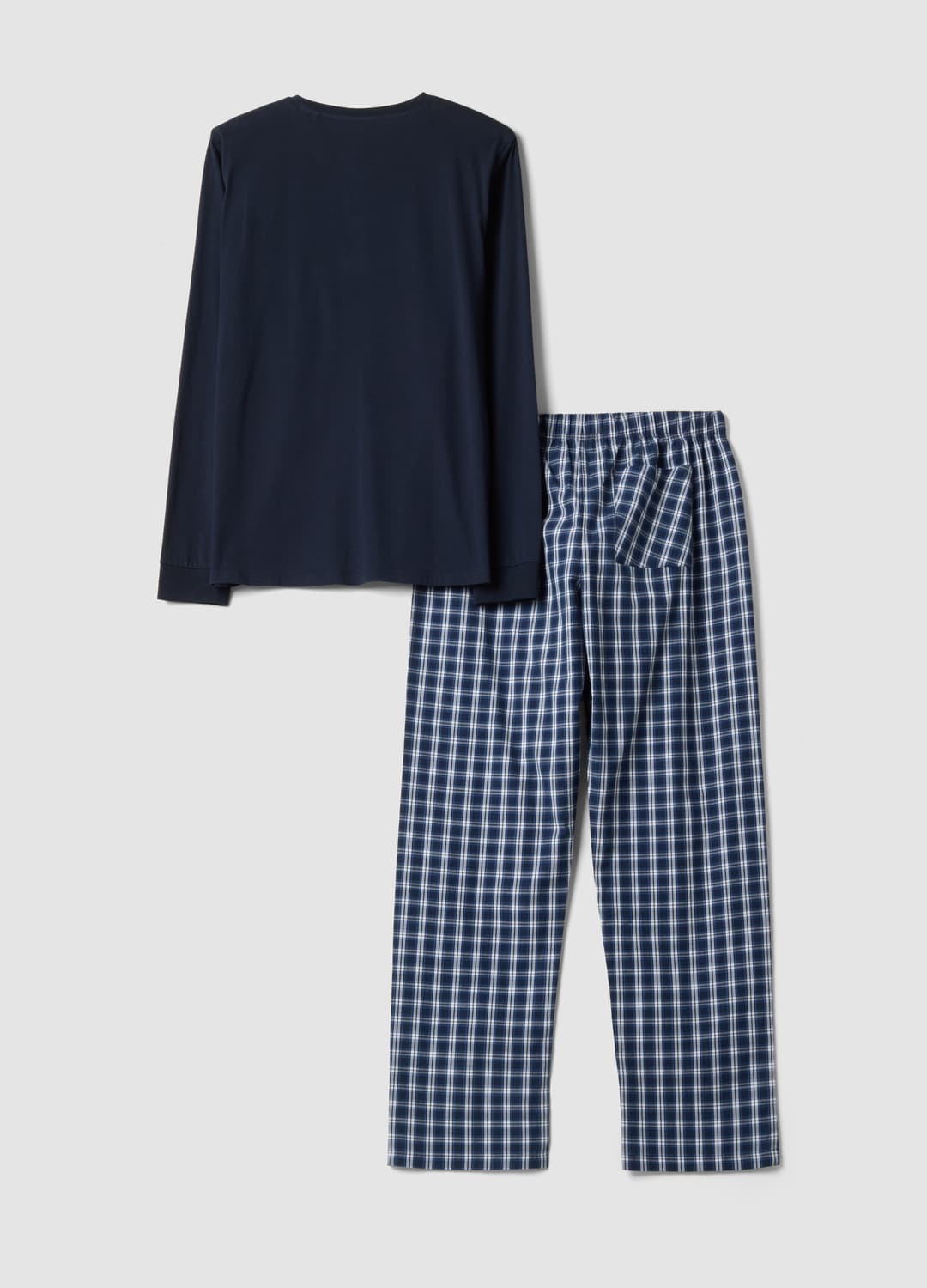 Pigiama Blu In Puro Cotone Organico Con Collo Serafino Regular Fit | OVS Pigiama Blu In Puro Cotone Organico Con Collo Serafino Regular Fit - 6 | OVS