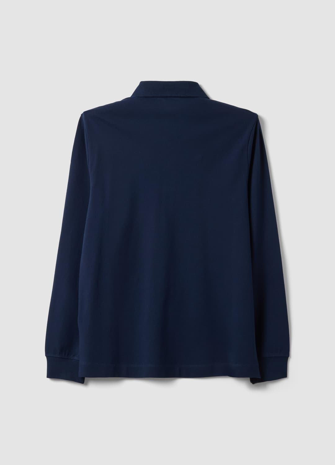 Polo Blu In Cotone Elasticizzato A Maniche Lunghe Regular Fit | OVS Polo Blu In Cotone Elasticizzato A Maniche Lunghe Regular Fit - 6 | OVS