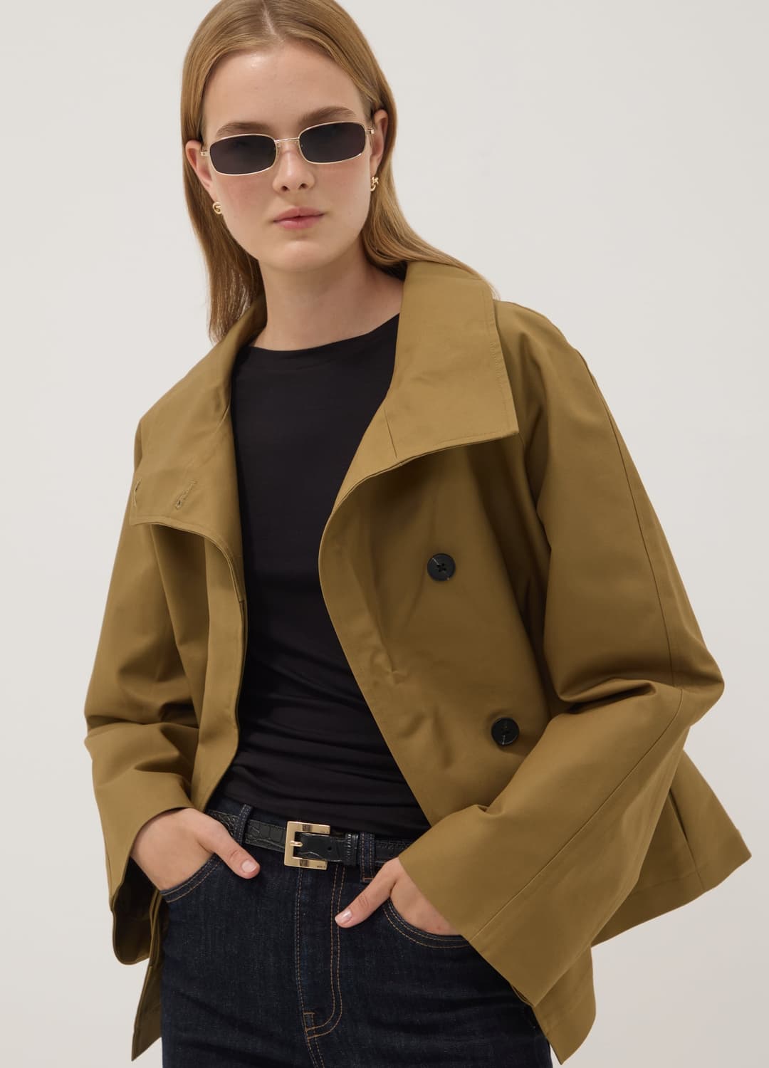 Grüne Jacke Aus Reiner Baumwolle Mit Knöpfen | OVS Grüne Jacke Aus Reiner Baumwolle Mit Knöpfen - 0 | OVS