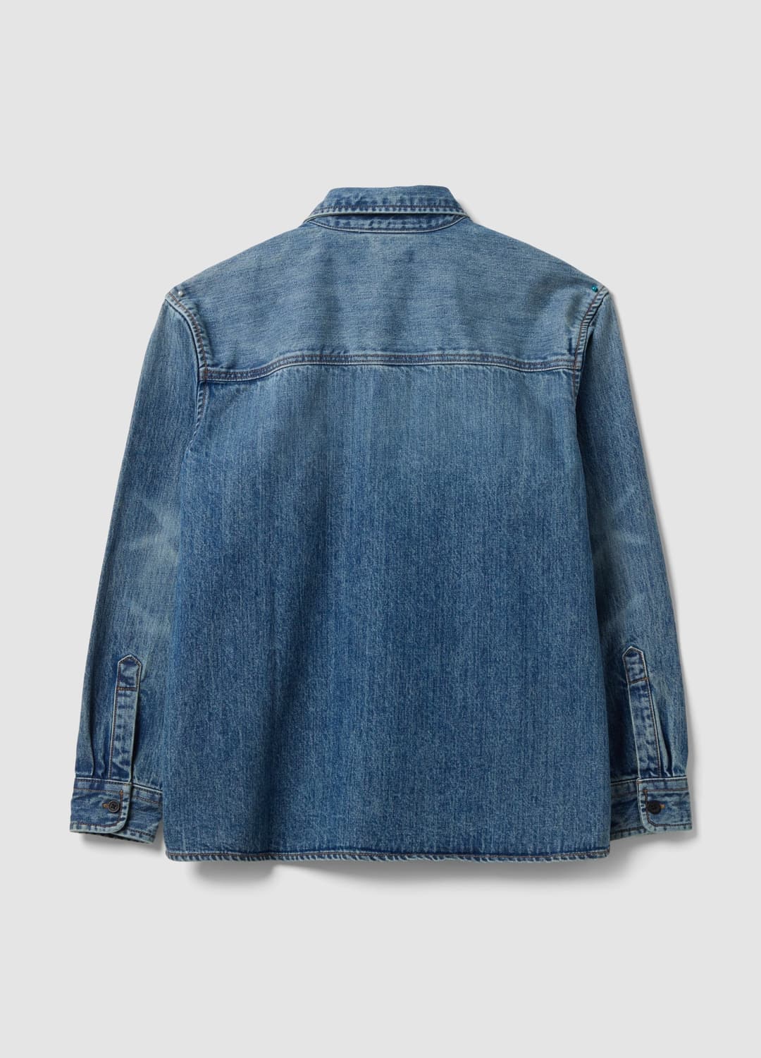 Blaue Denim-hemd Aus Reiner Baumwolle | OVS Blaue Denim-hemd Aus Reiner Baumwolle - 6 | OVS