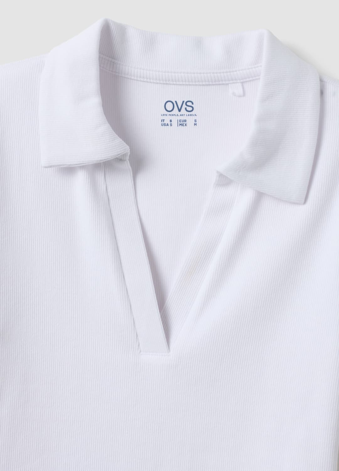 Polo Bianca In Cotone Elasticizzato Con Scollo A V Aperto Regular Fit | OVS Polo Bianca In Cotone Elasticizzato Con Scollo A V Aperto Regular Fit - 6 | OVS