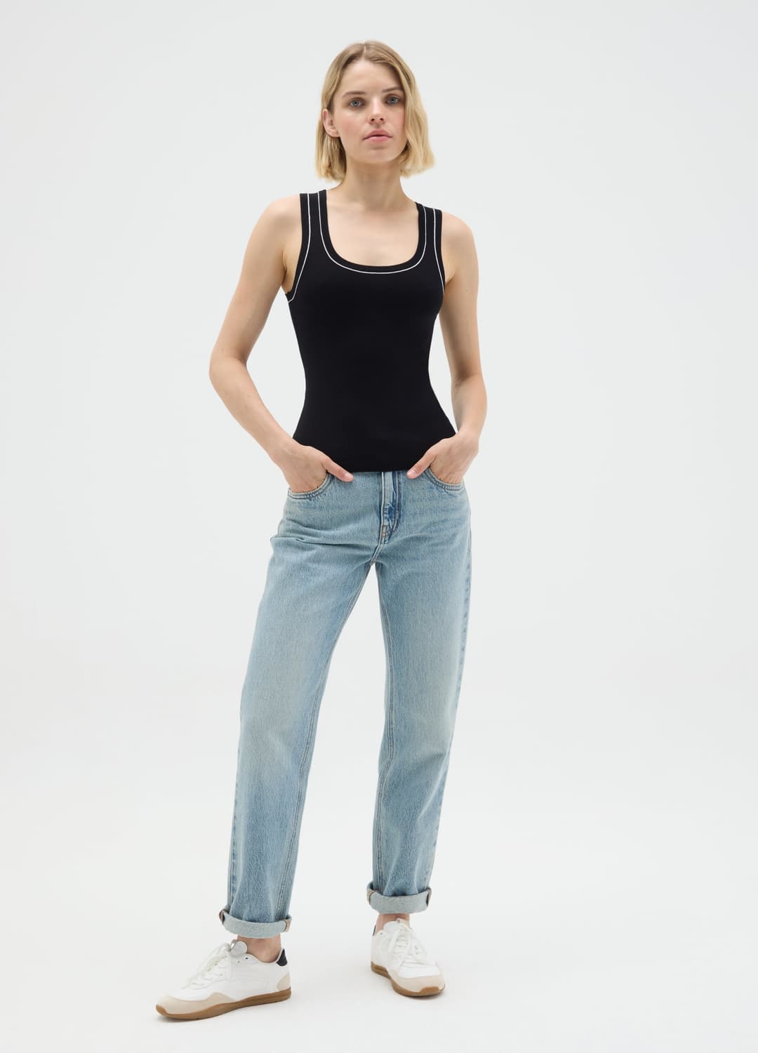 Top Bianco Smanicato Vestibilità Regular | OVS Top Bianco Smanicato Vestibilità Regular - 6 | OVS