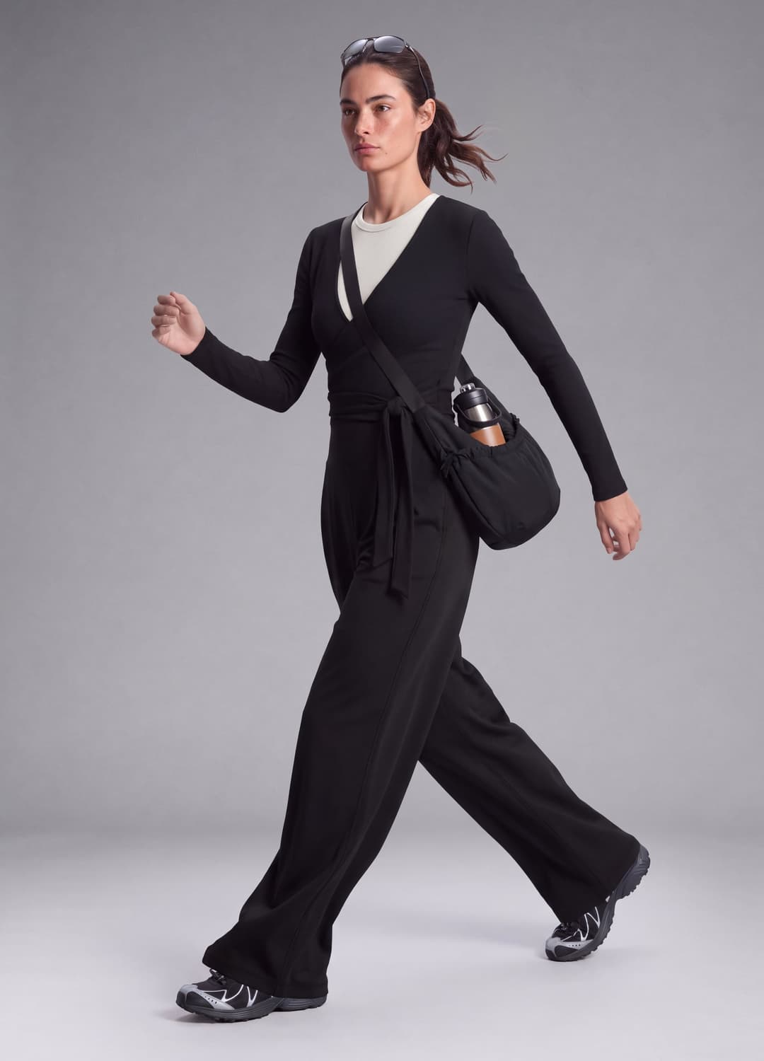 Schwarze Wide-leg Sporthose Aus Stretchmaterial Altavia Studio | OVS Schwarze Wide-leg Sporthose Aus Stretchmaterial Altavia Studio - 1 | OVS