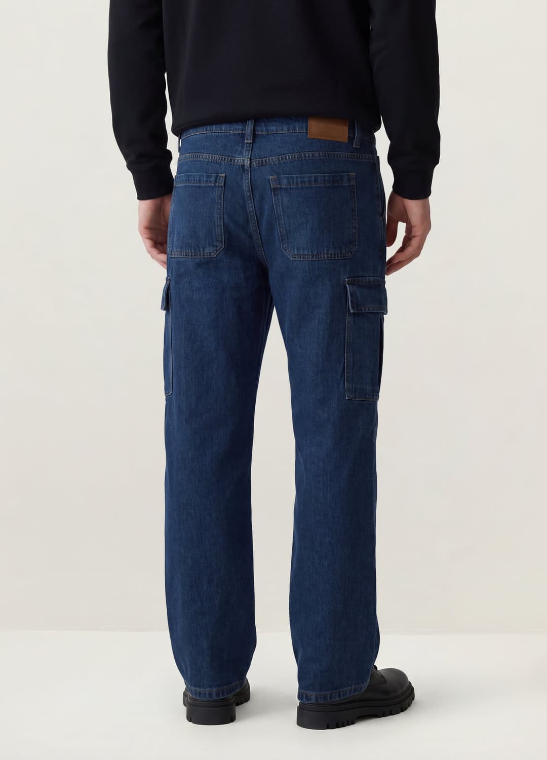 Blaue Cargo-jeans Aus Reiner Baumwolle Mit Wide-leg | OVS Blaue Cargo-jeans Aus Reiner Baumwolle Mit Wide-leg - 9 | OVS