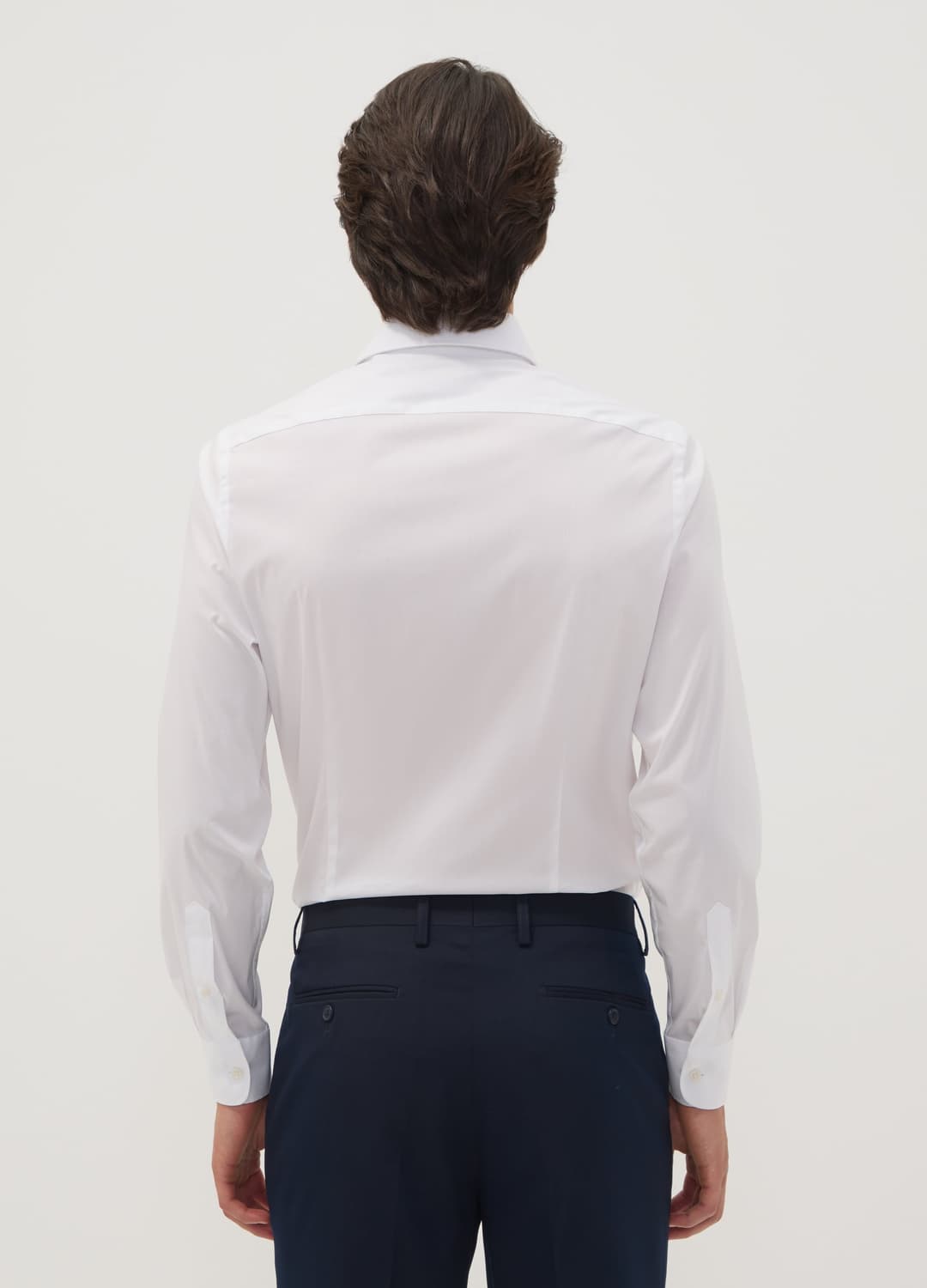 Camicia Bianca In Popeline Di Cotone Elasticizzato Con Collo Francese Slim Fit | OVS Camicia Bianca In Popeline Di Cotone Elasticizzato Con Collo Francese Slim Fit - 3 | OVS