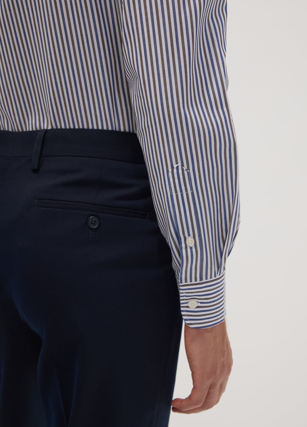 Camicia Bianca In Misto Cotone A Righe Con Collo Button-down Easy Iron | OVS Camicia Bianca In Misto Cotone A Righe Con Collo Button-down Easy Iron - 3 | OVS