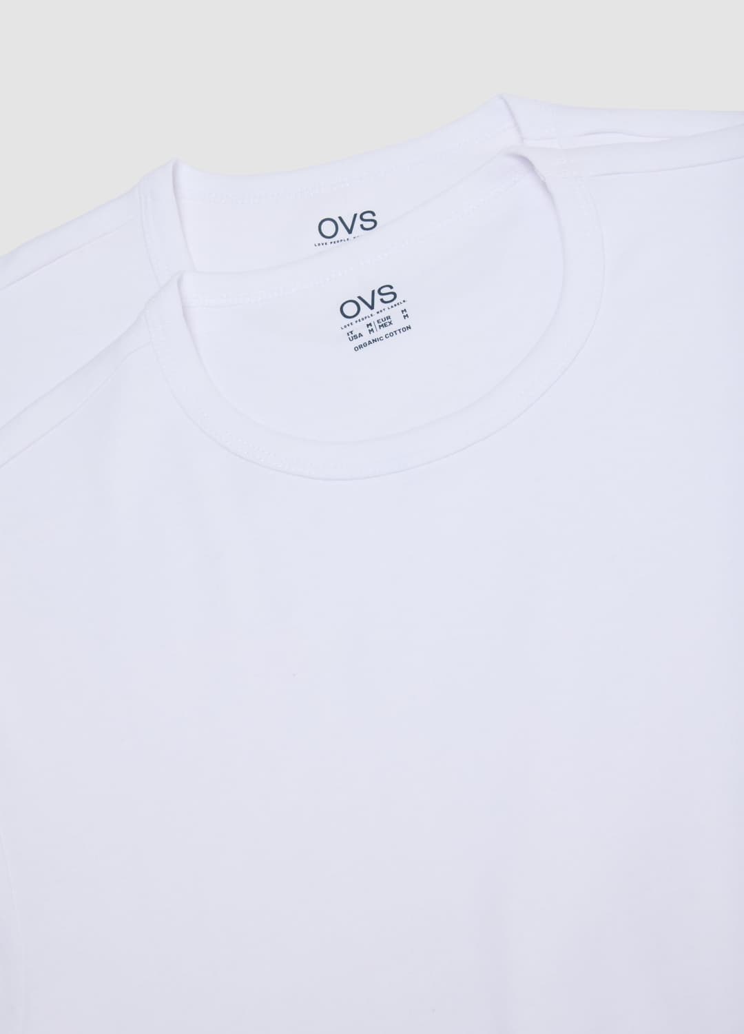 2er-pack Weiße Rundhals-t-shirts Aus Reiner Bio-baumwolle | OVS 2er-pack Weiße Rundhals-t-shirts Aus Reiner Bio-baumwolle - 1 | OVS