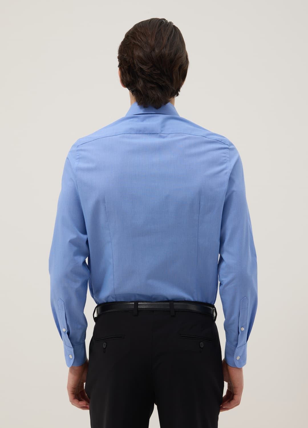Hellblaues Slim-fit-hemd Aus Baumwollmix Mit Haifischkragen | OVS Hellblaues Slim-fit-hemd Aus Baumwollmix Mit Haifischkragen - 2 | OVS