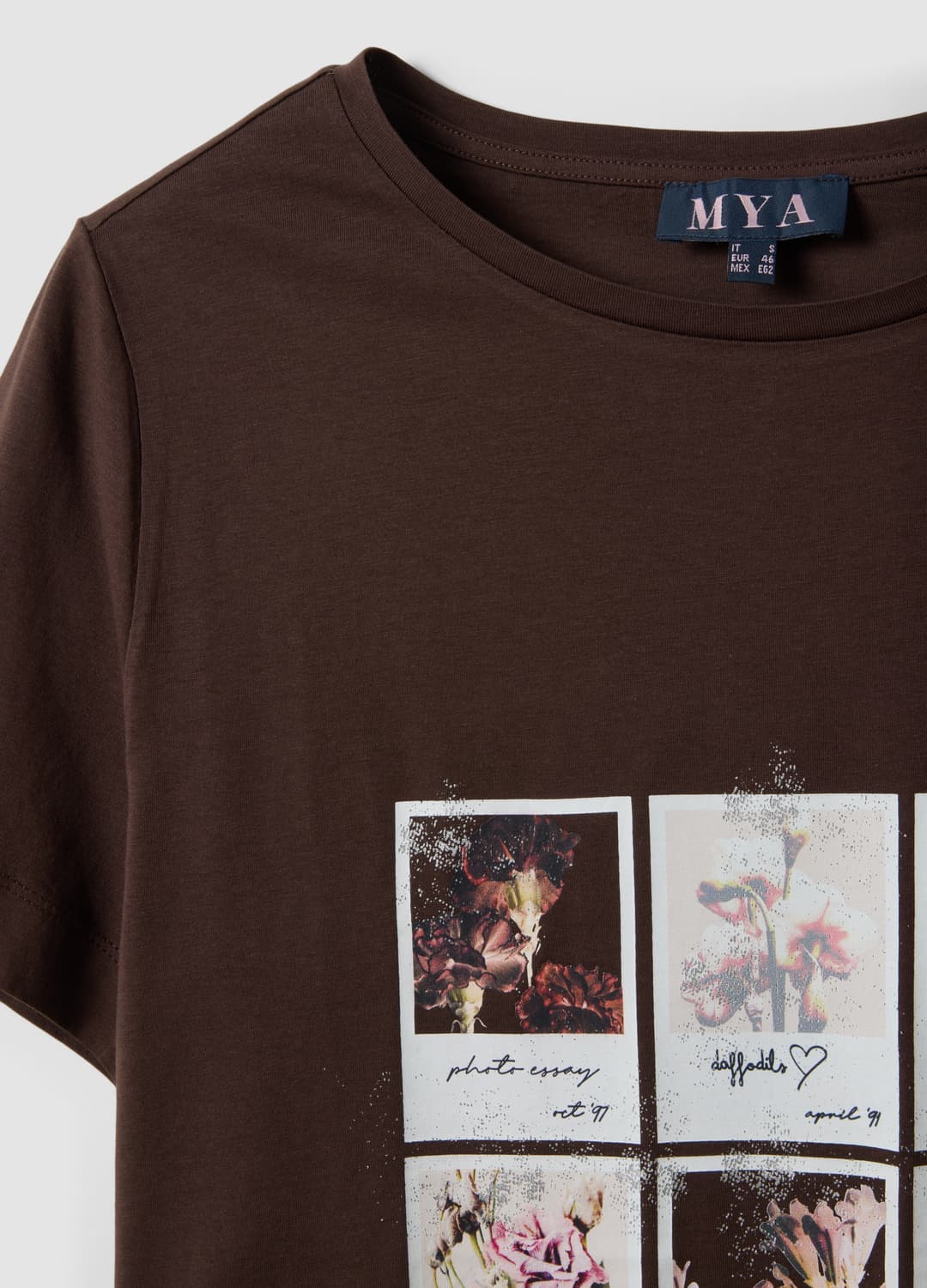 Braunes T-shirt Aus Reiner Baumwolle Mit Blumenprint | OVS Braunes T-shirt Aus Reiner Baumwolle Mit Blumenprint - 6 | OVS