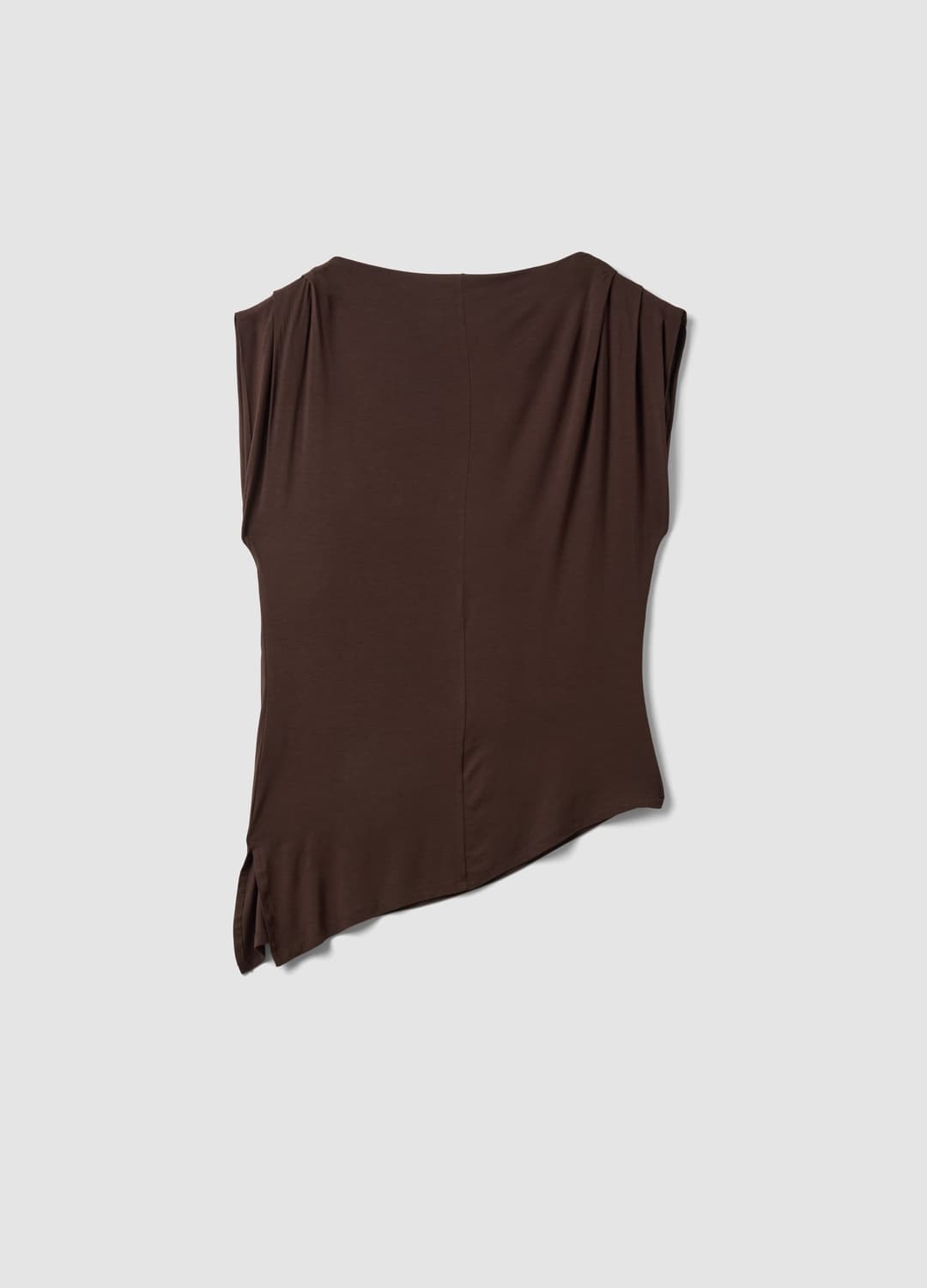 T-shirt Marrone In Viscosa Elasticizzata Con Scollo Drappeggiato | OVS T-shirt Marrone In Viscosa Elasticizzata Con Scollo Drappeggiato - 5 | OVS
